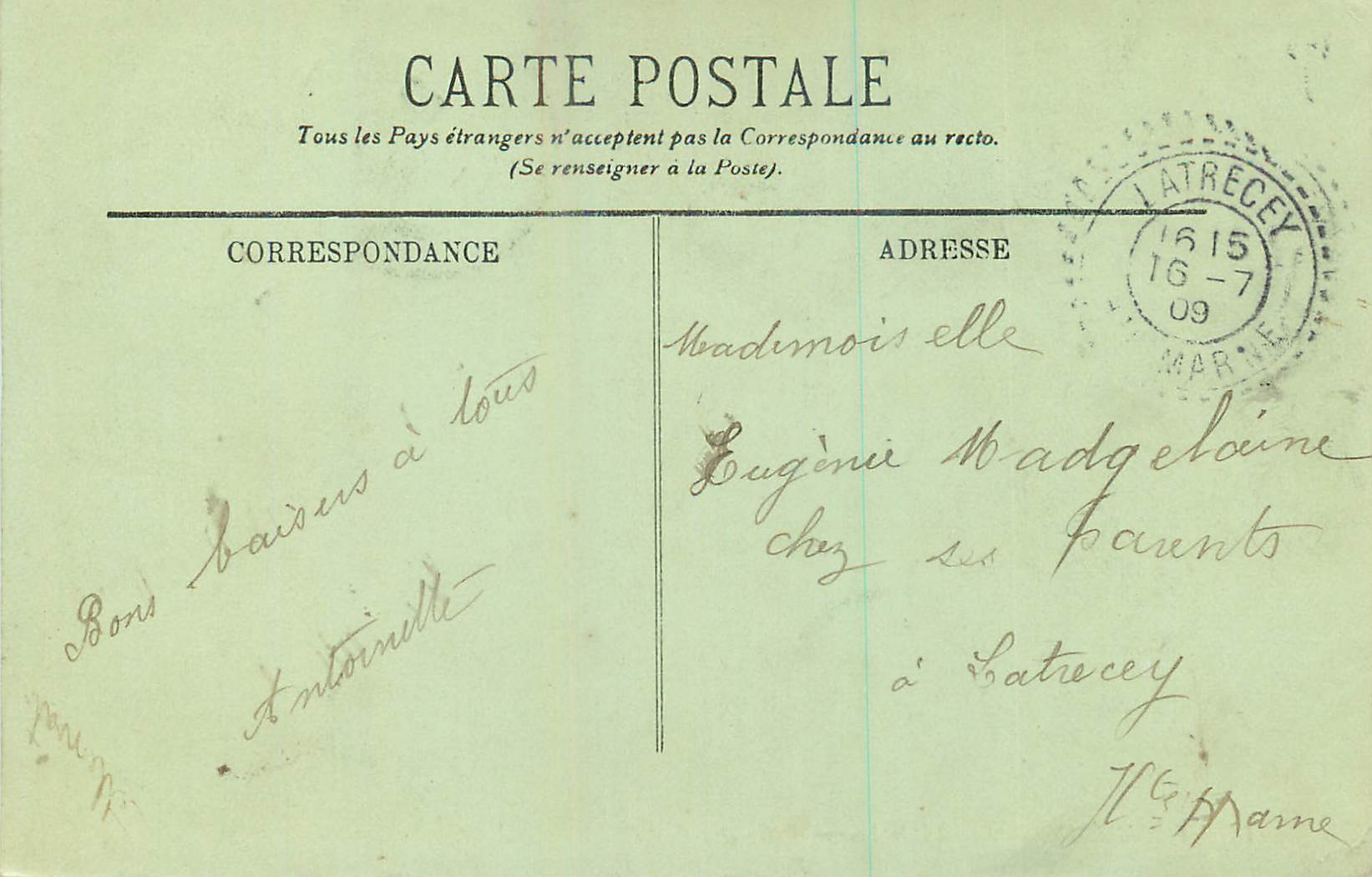 CPA Domremy Maison de Jeanne d Arc et l Eglise  — Verso
