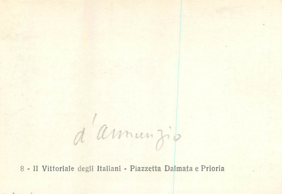 CPM Vittoriale degli Italiani Piazzetta Dalmata e Prioria  — Rückseite