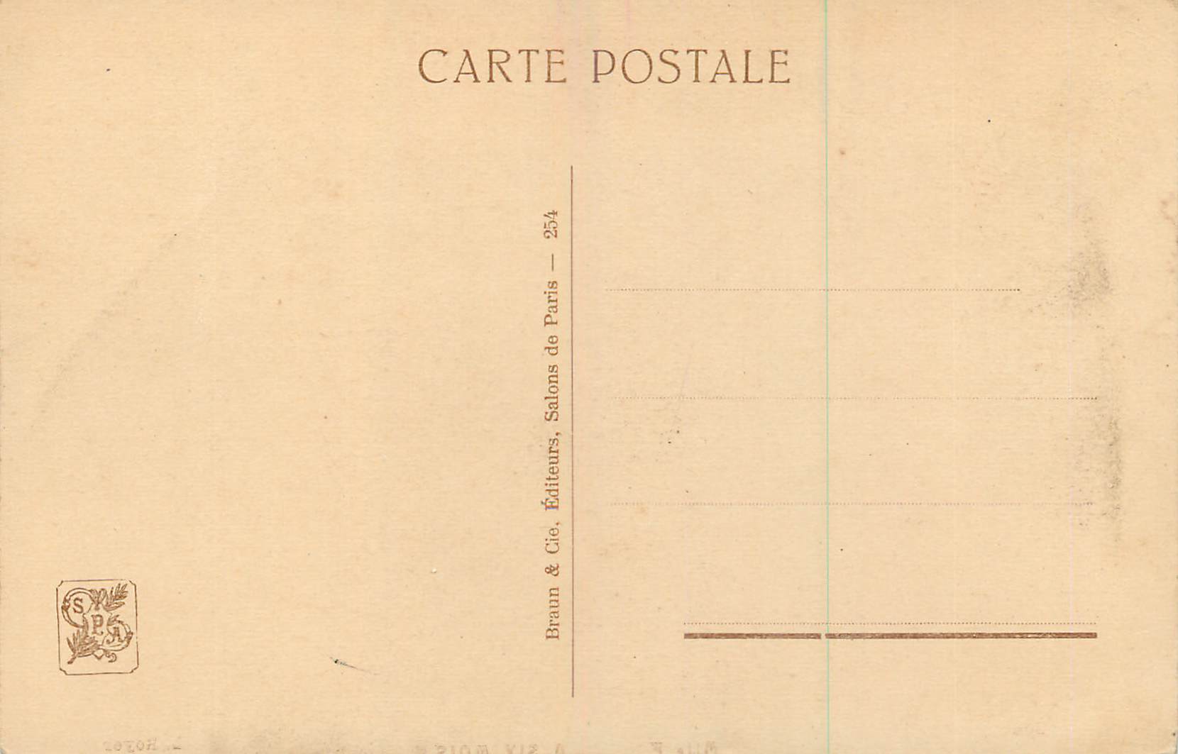 CPA Mile F A six mois  — Rückseite