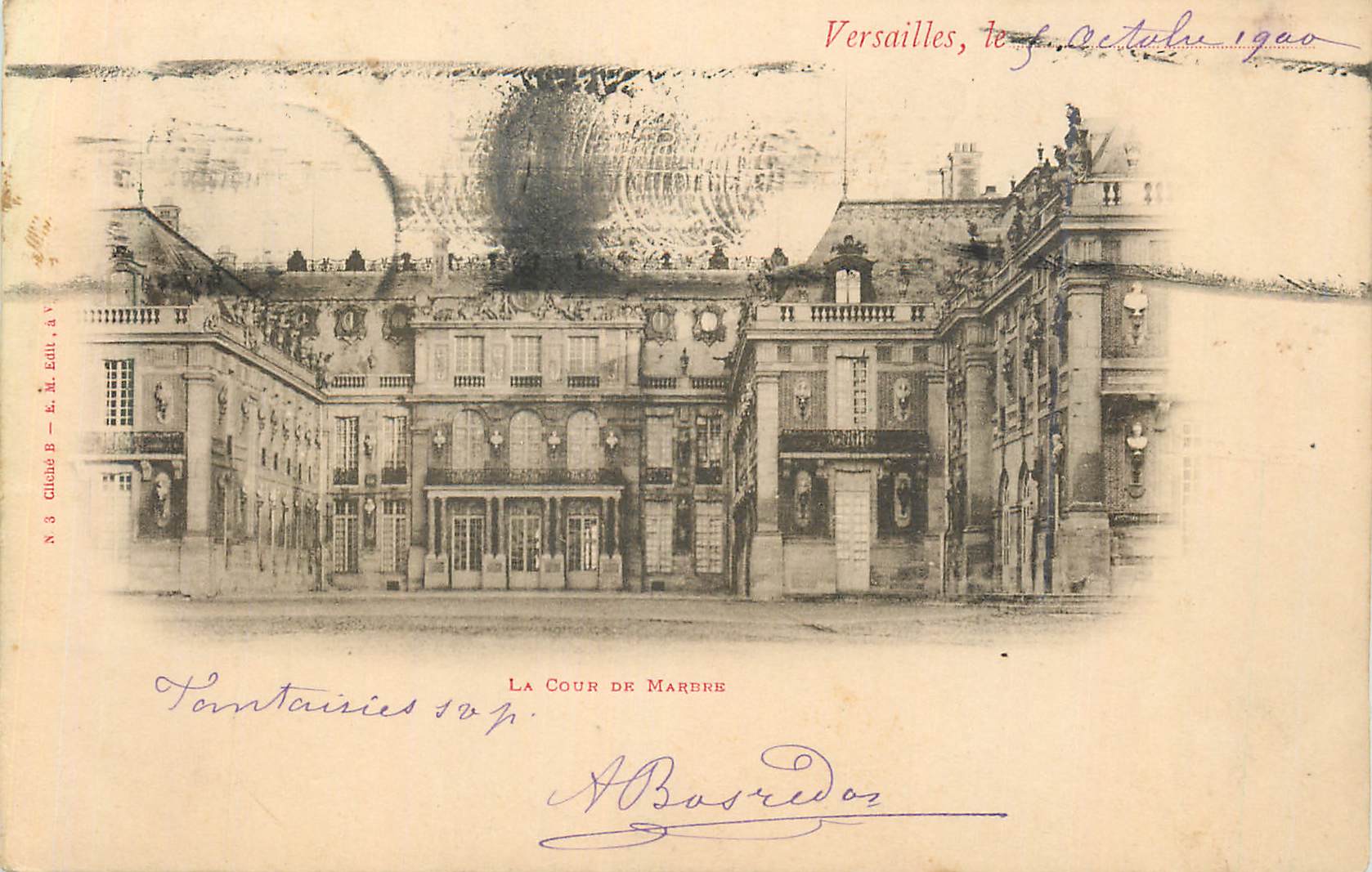 Versailles — La Cour de Marbre — E. M. Editeur, N° 3