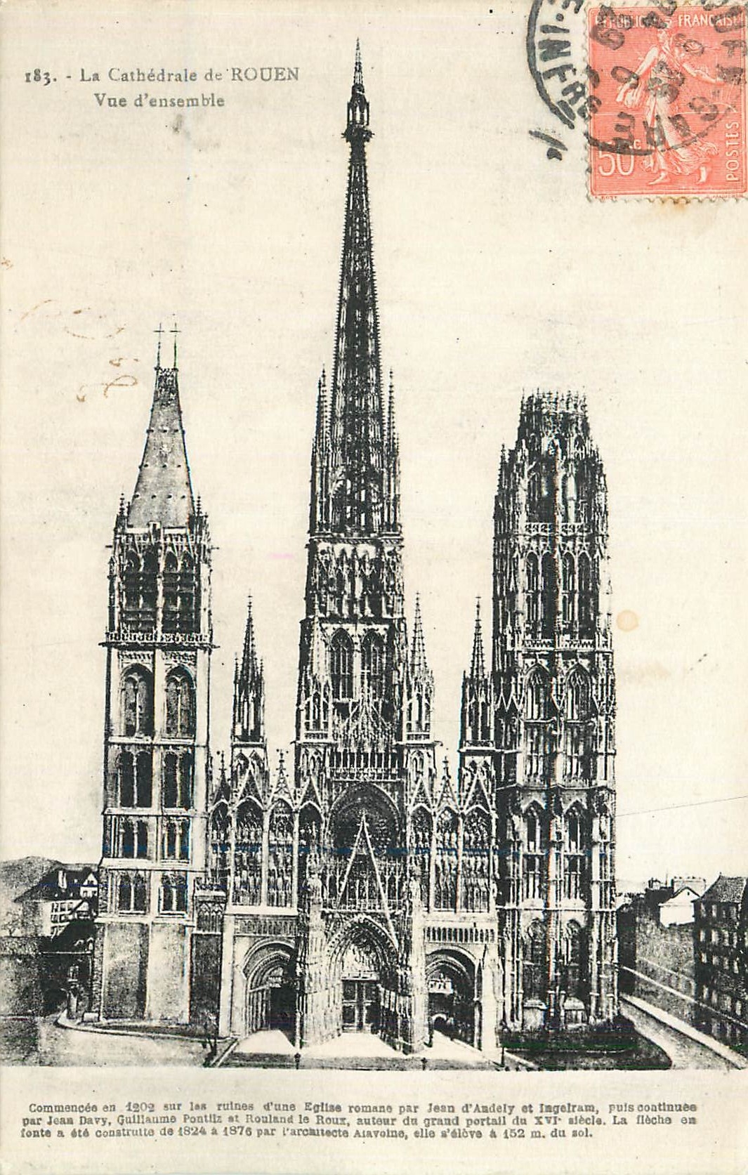 CPA La Cathedrale de Rouen Vue d ensemble 