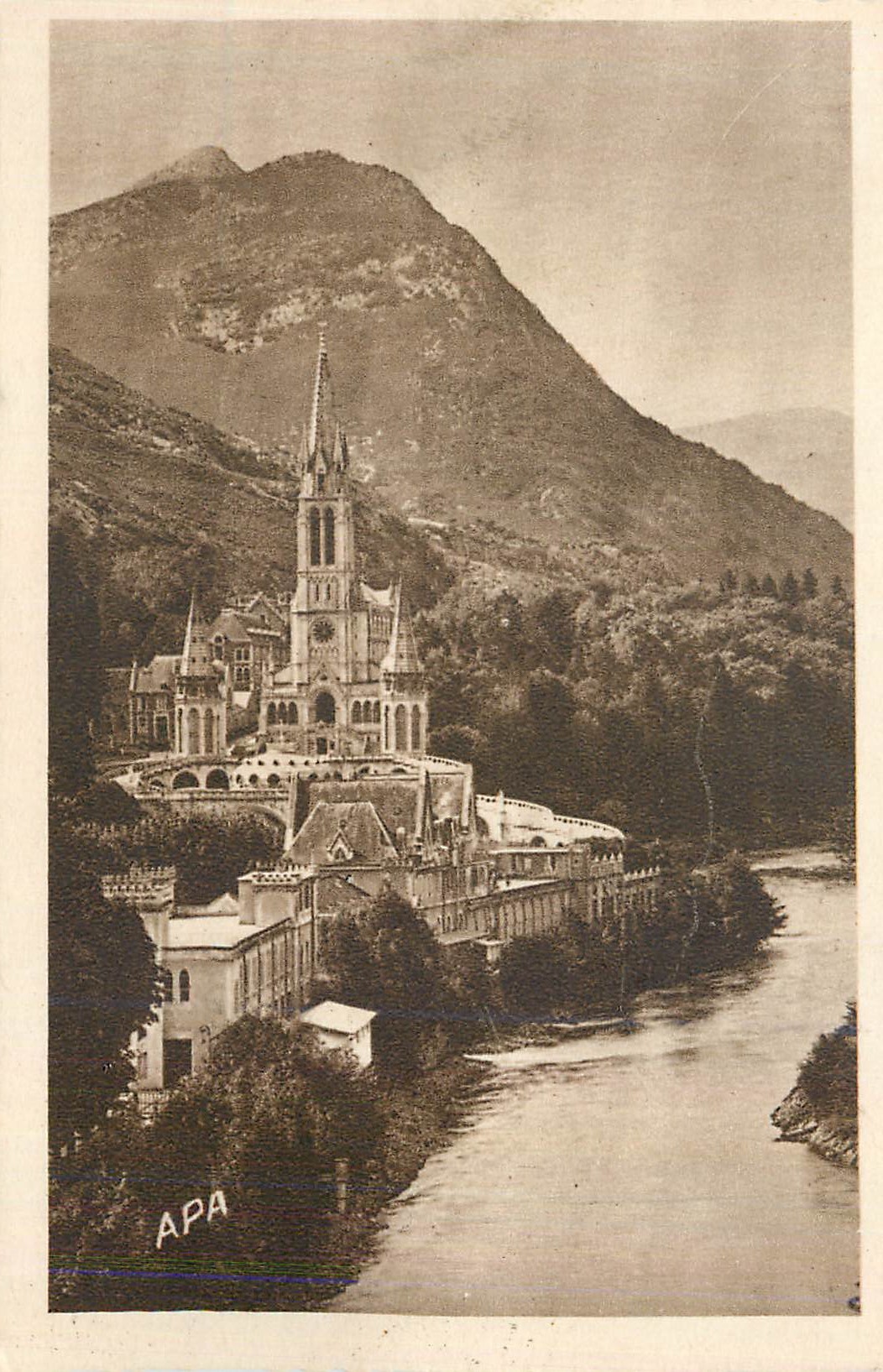 CPA Lourdes HP La Basilique et le Gave 