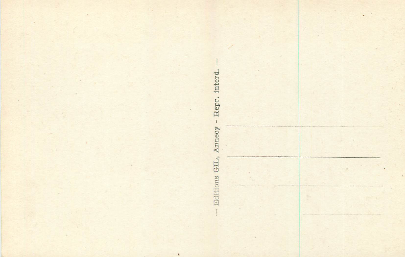 Lac d'Annely, Talloires, Massif des Bauges — Éditions GIL, Annecy — n° 1300 — Rückseite