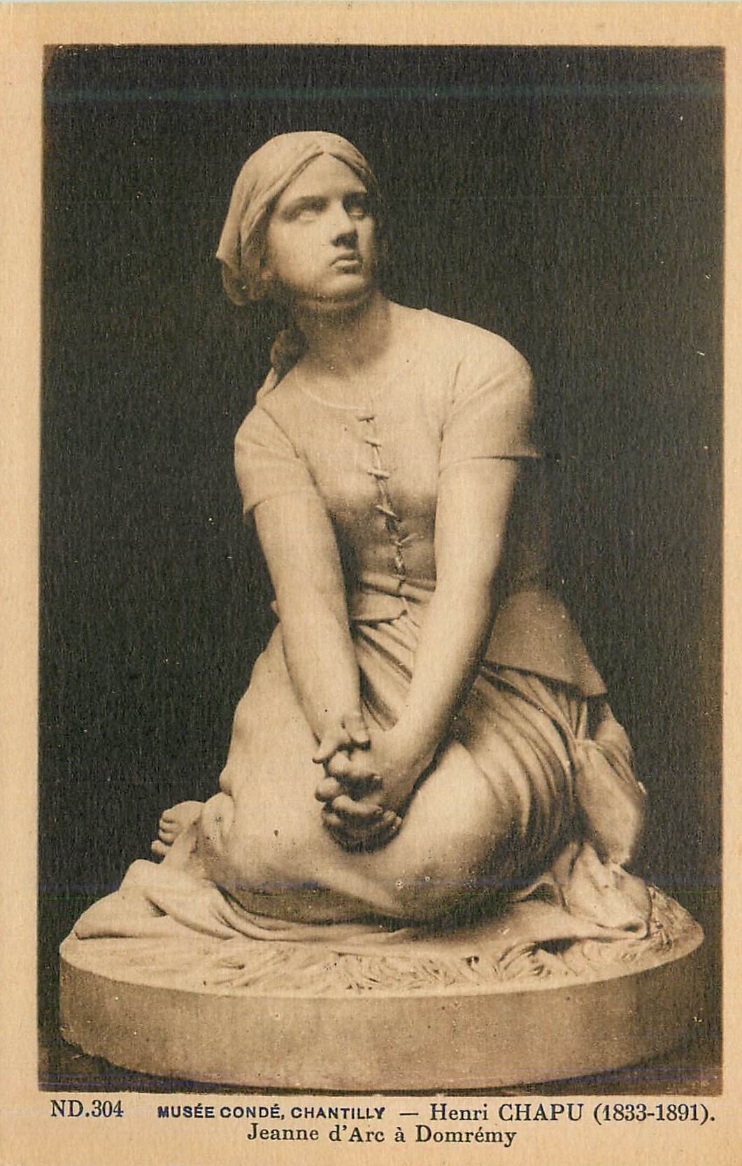 Jeanne d'Arc à Domrémy — Sculpture de Henri Chapu (1833-1891) — Musée Condé, Chantilly