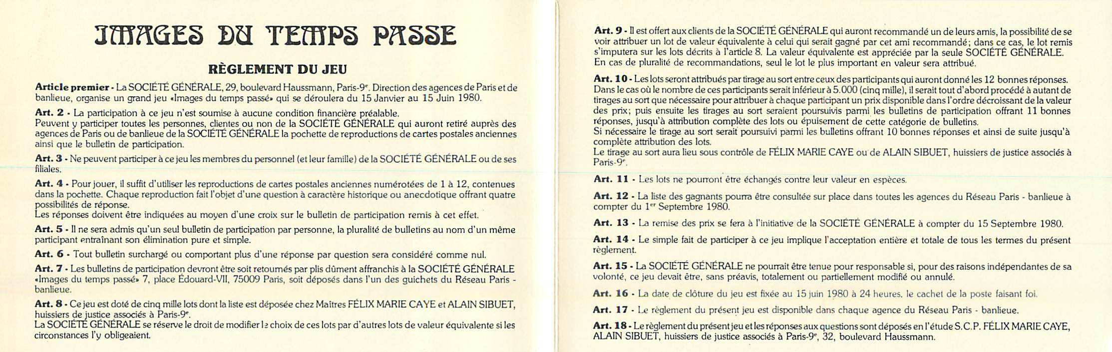 REPRO Carte double Paris Boulevard des Italiens  — Rückseite