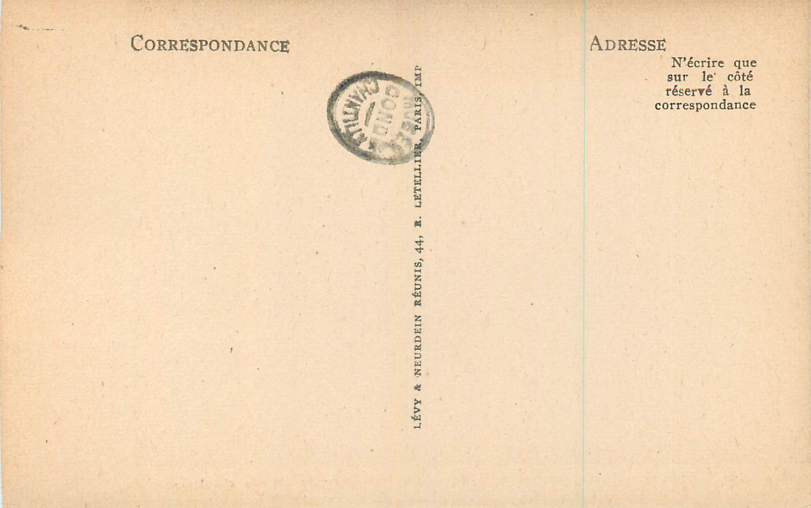 CPA Gros Baron Les pestiferes de Jaffa Chantilly Musee Conde  — Rückseite