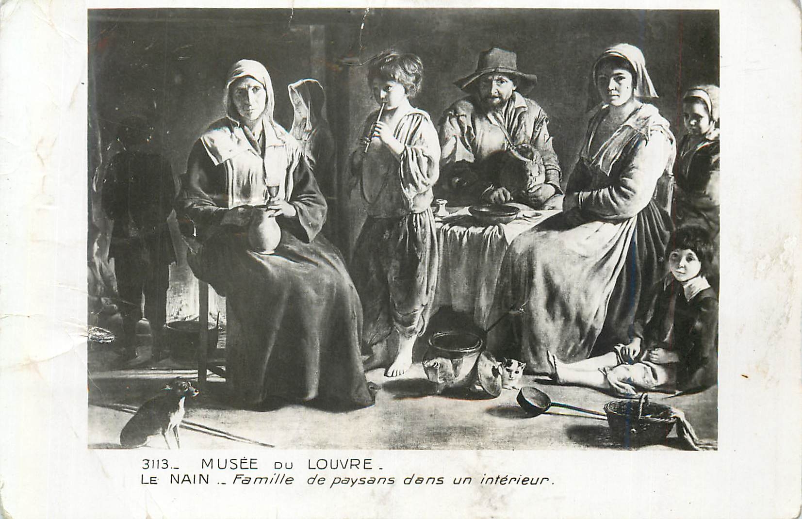 Bäuerliche Familie in einem Innenraum — Le Nain — Musée du Louvre — n° 3113