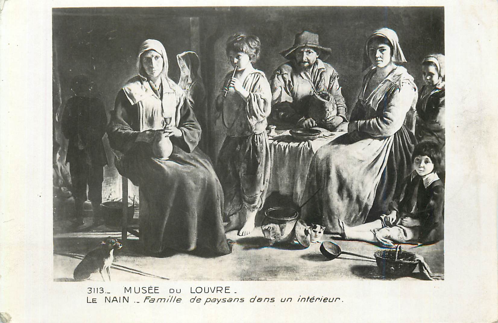 CPA Musee du Louvre Le Nain Famille de paysana dans un interieur 