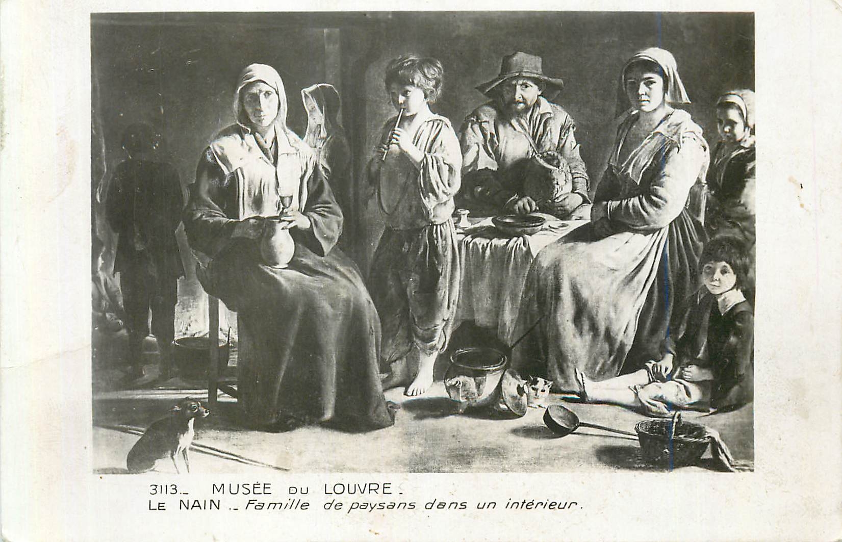 Le Nain — Famille de paysans dans un intérieur — Musée du Louvre, n° 3113