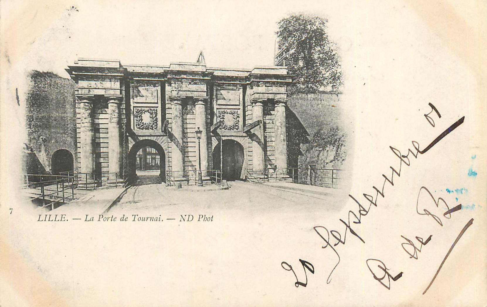CPA Lille La Porte de Tournai (carte 1900)