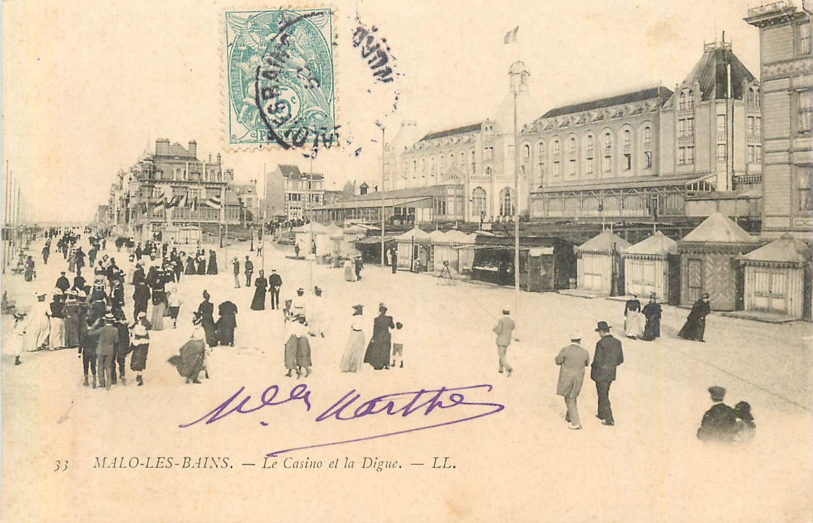 CPA Malo les Bains Le Casino et la Digue 