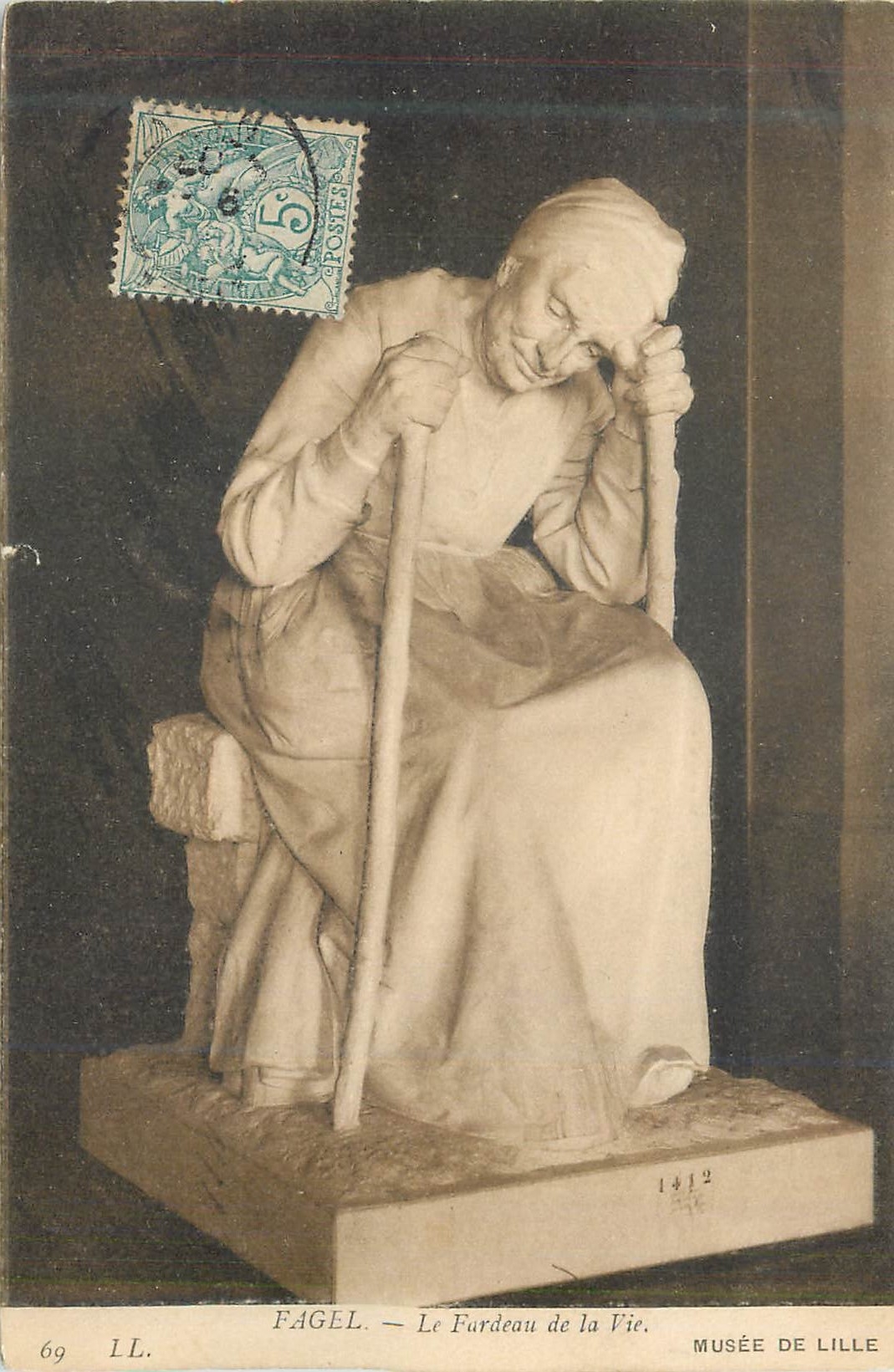 CPA Fagel Le Fardeau de la Vie Musee de Lille 