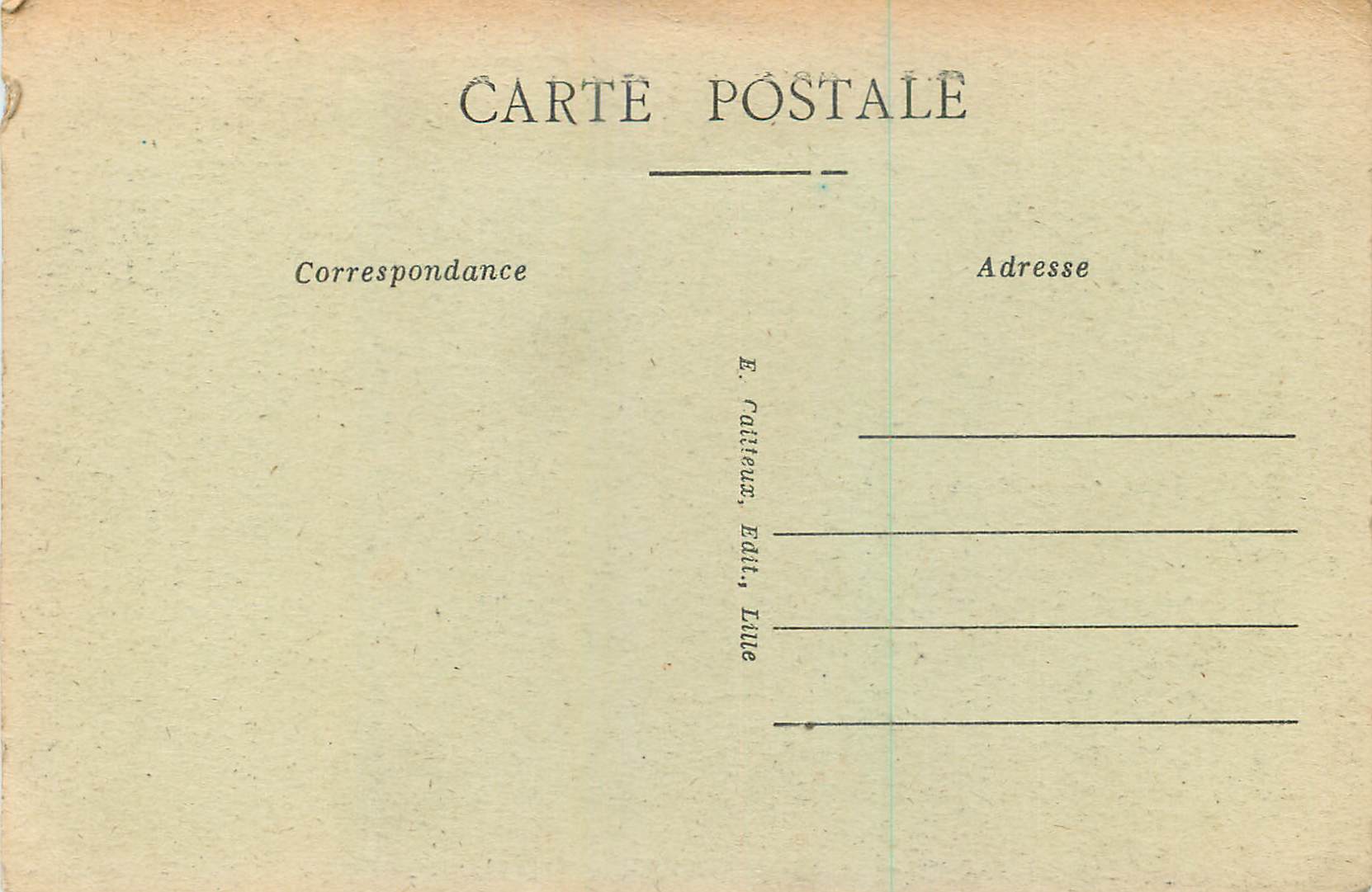 CPA Lille Rue Saint Genois Militaria — Rückseite