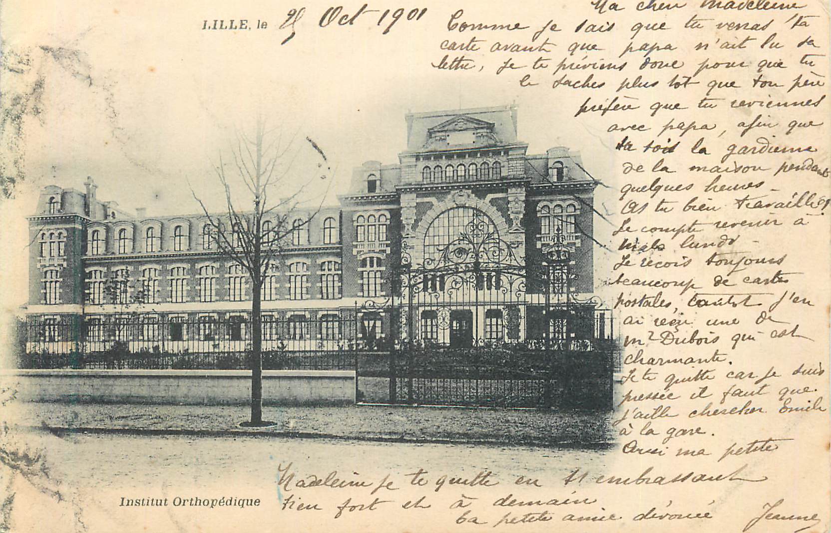 CPA Lille Institut Orthopedique (carte 1900)