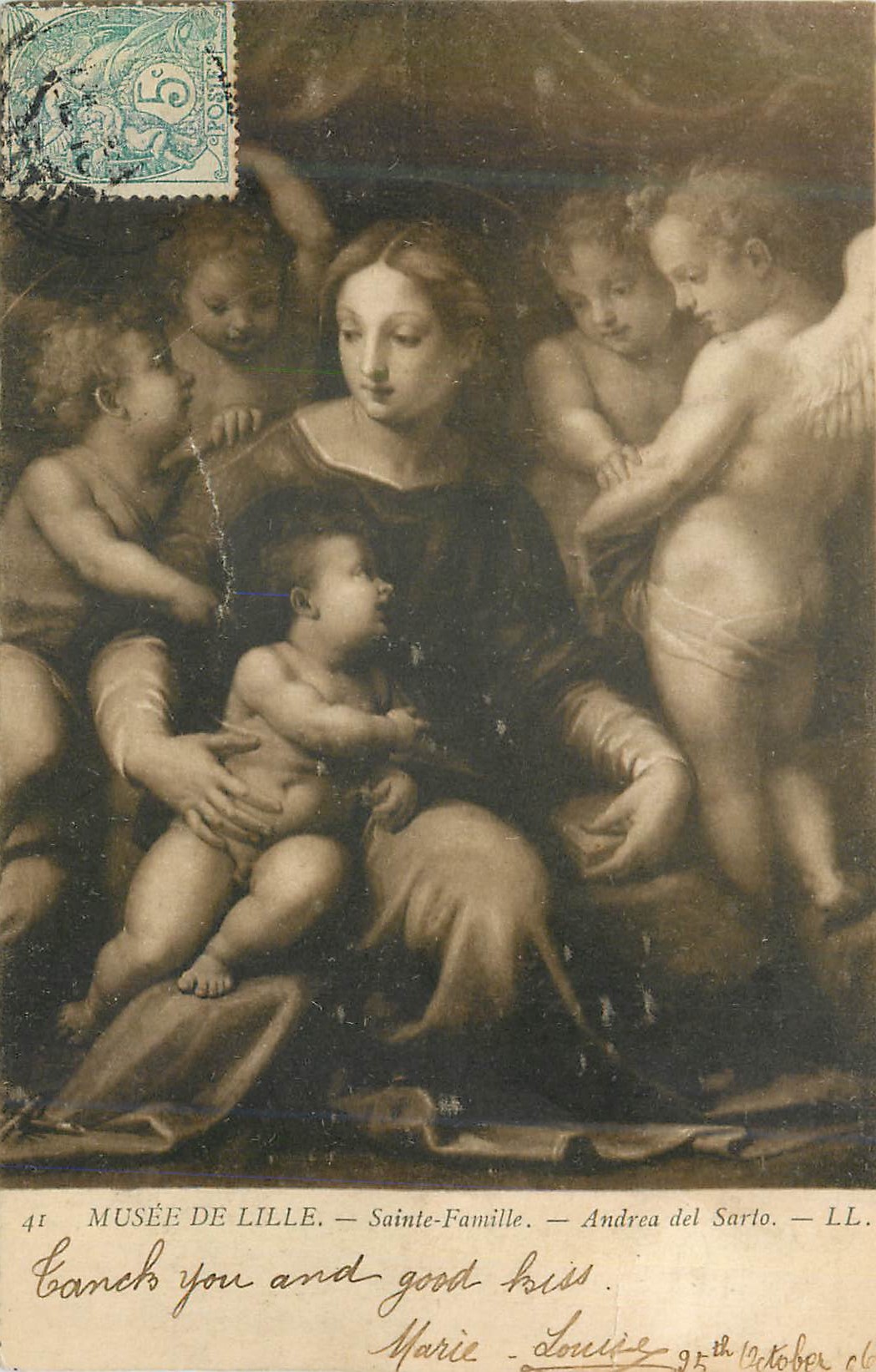 CPA Musee de Lille Sainte Famille Andrea del Sarto