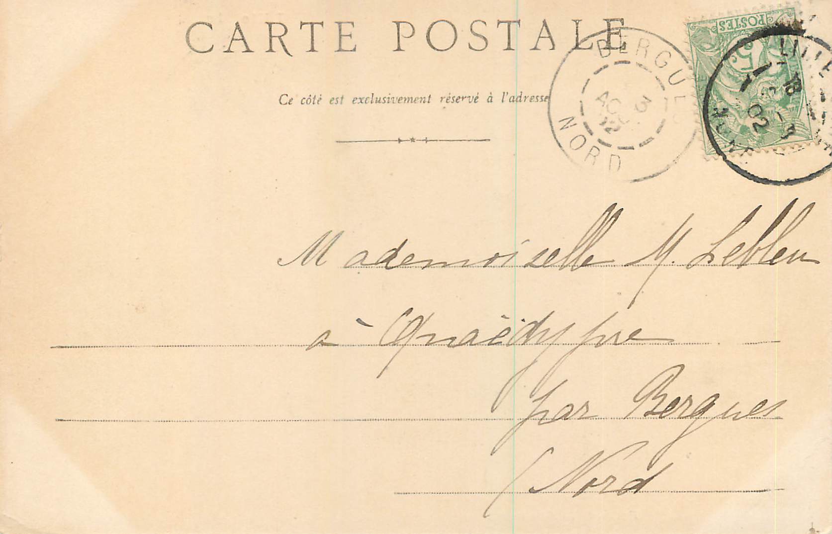CPA Lille Porte de la Citadelle (carte 1900) — Rückseite
