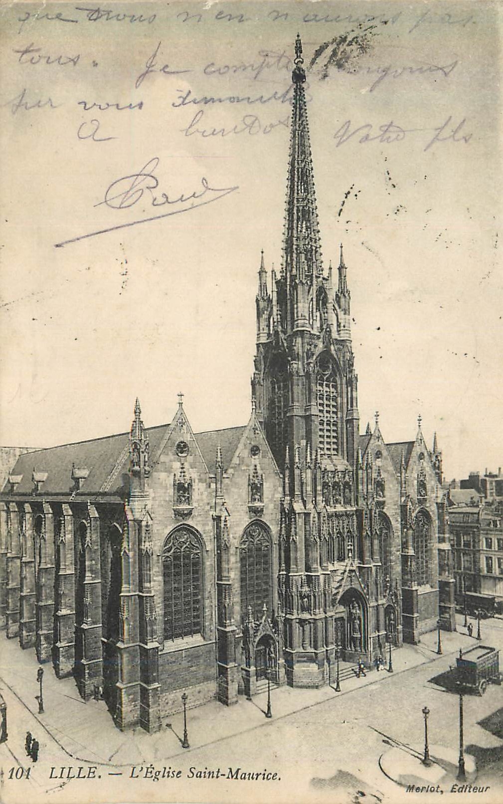 CPA Lille L Eglise Saint Maurice 
