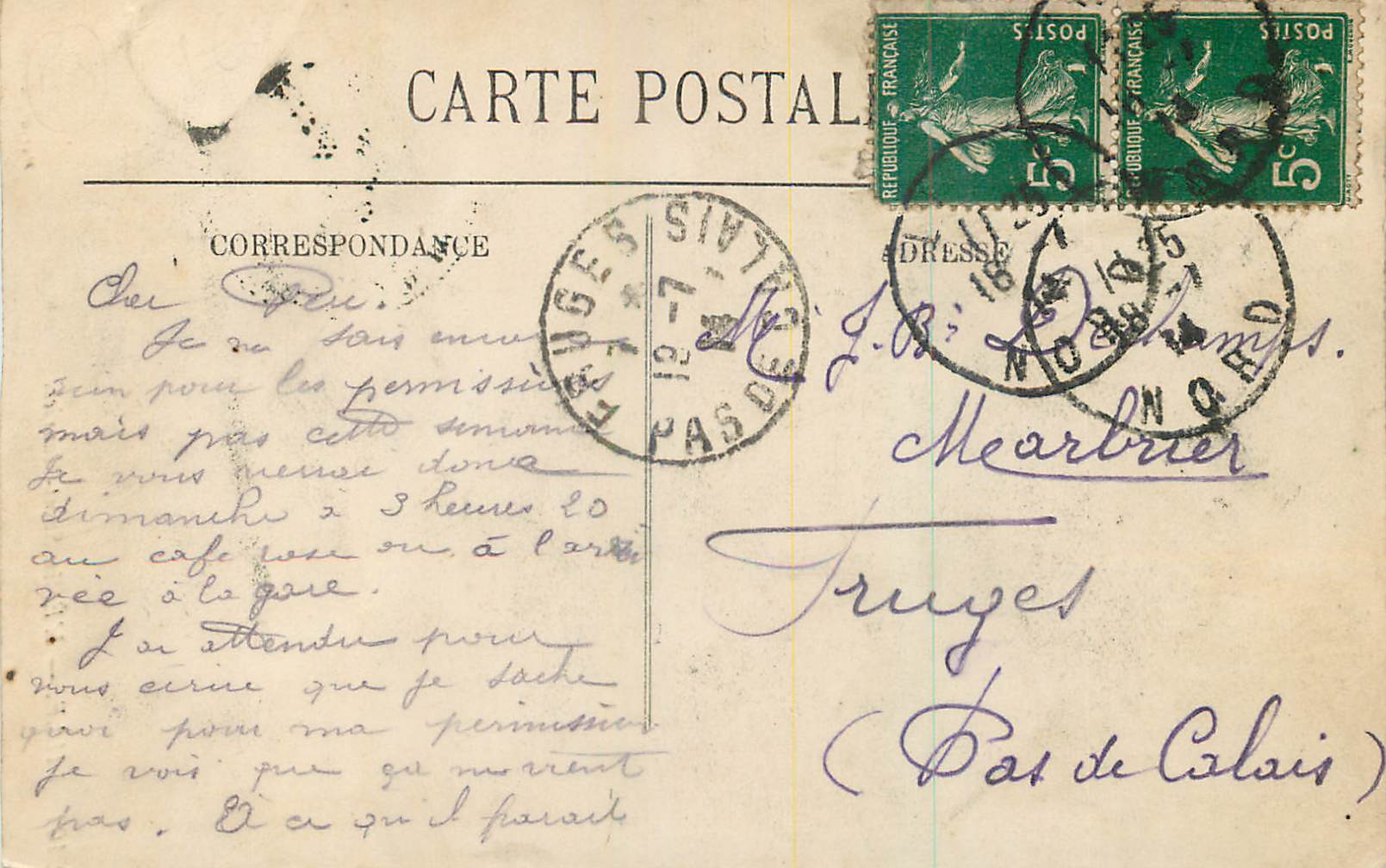 CPA Lille L Eglise Saint Maurice  — Rückseite
