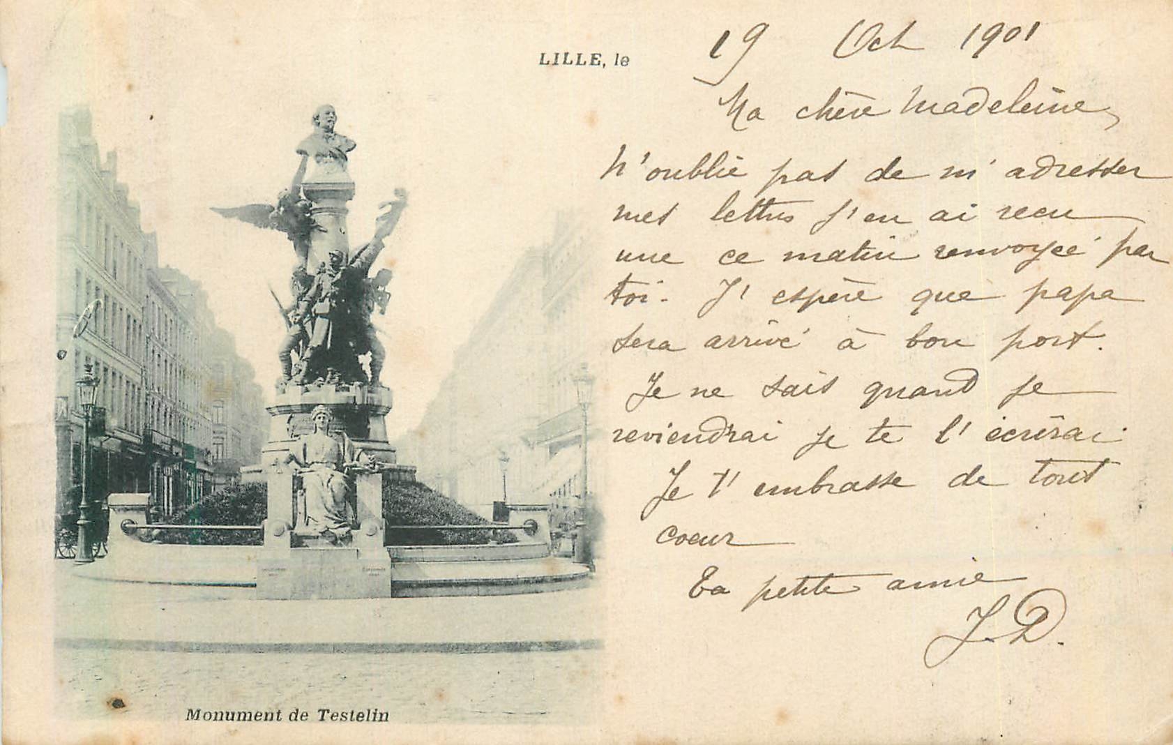 CPA Lille Monument de Testelin 