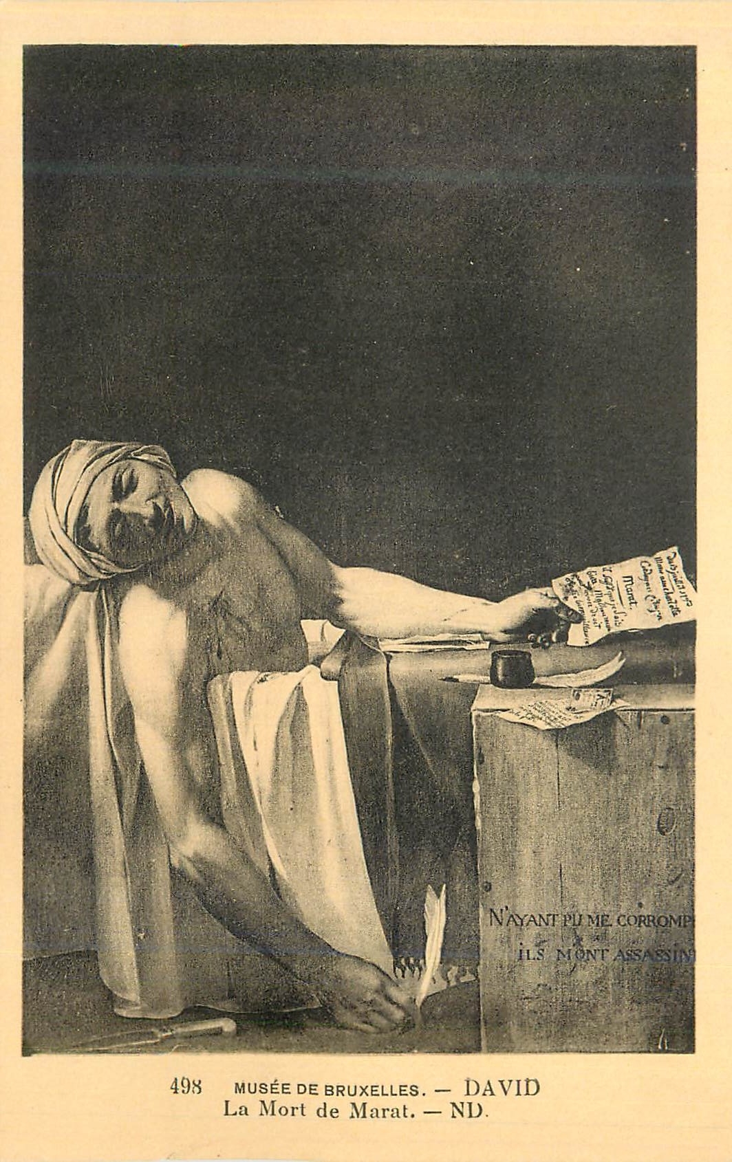 CPA Musee de Bruxelles David La Mort de Marat 
