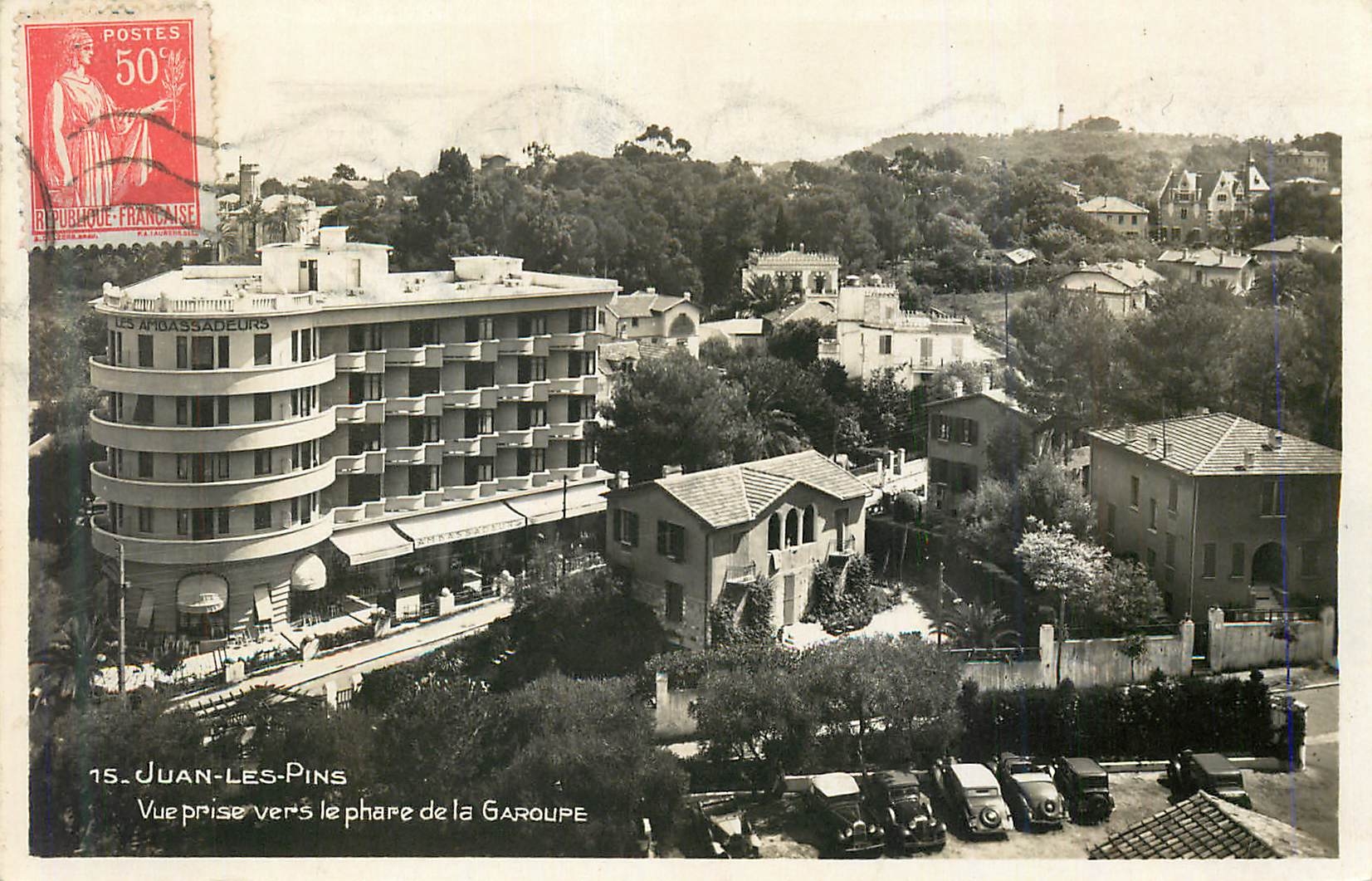 CPM Juan les Pins Vue prise vers le phare de la Garoupe 
