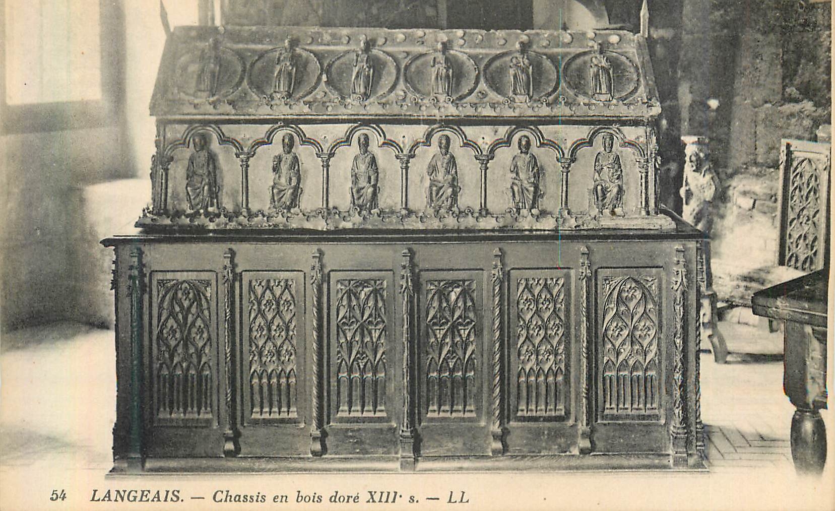 CPA Langeais Chassis en bois dore 