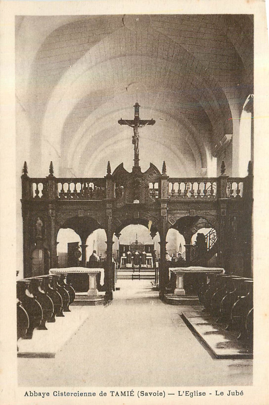 CPA Abbaye Cistercienne de Tamie Savoie L Eglise Le Jube 