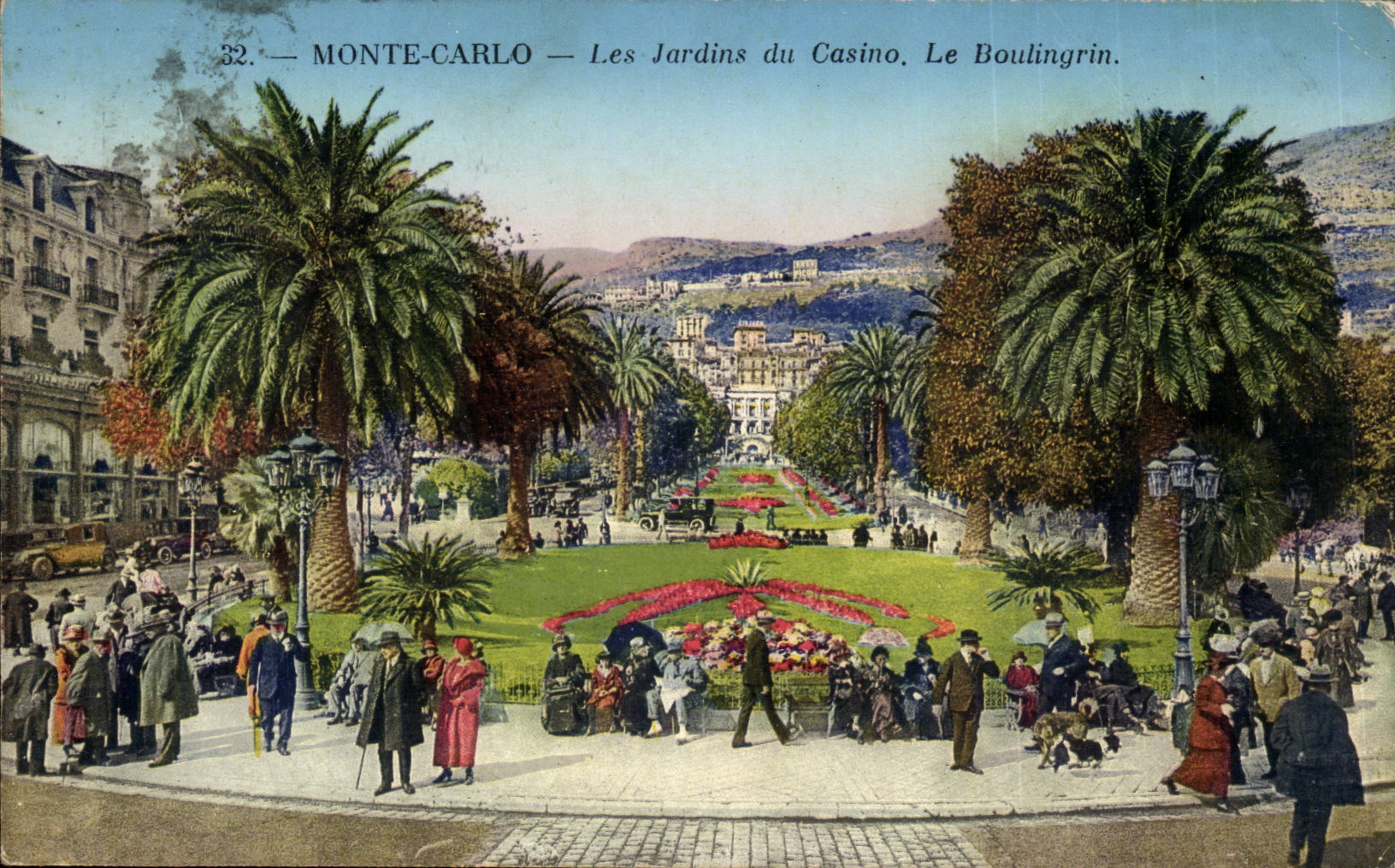 Monte-Carlo — Les Jardins du Casino, Le Boulingrin — Éditeur H. Bostand et Renaud, n°32