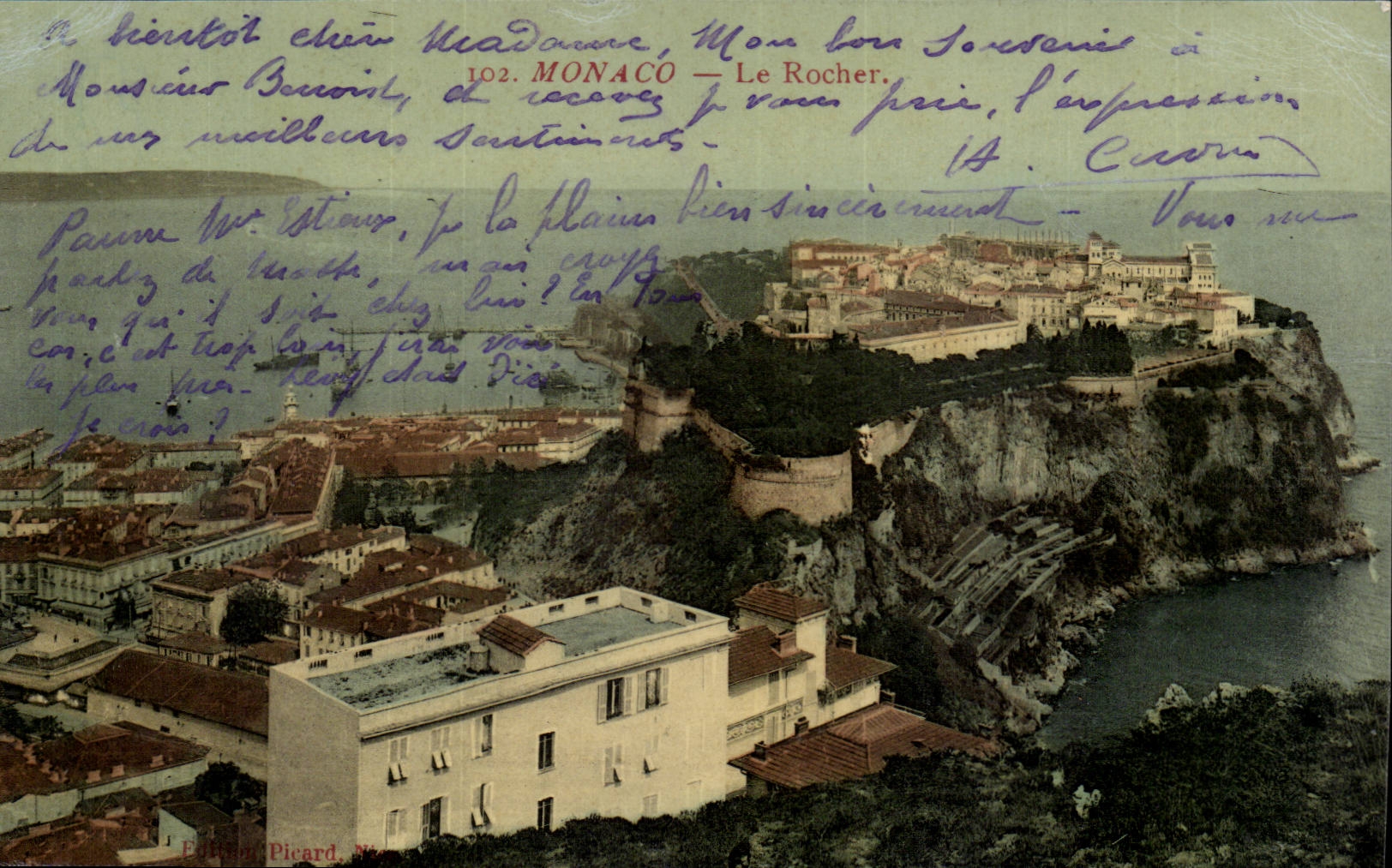 Monaco — Le Rocher — Éditeur Picard, n°102
