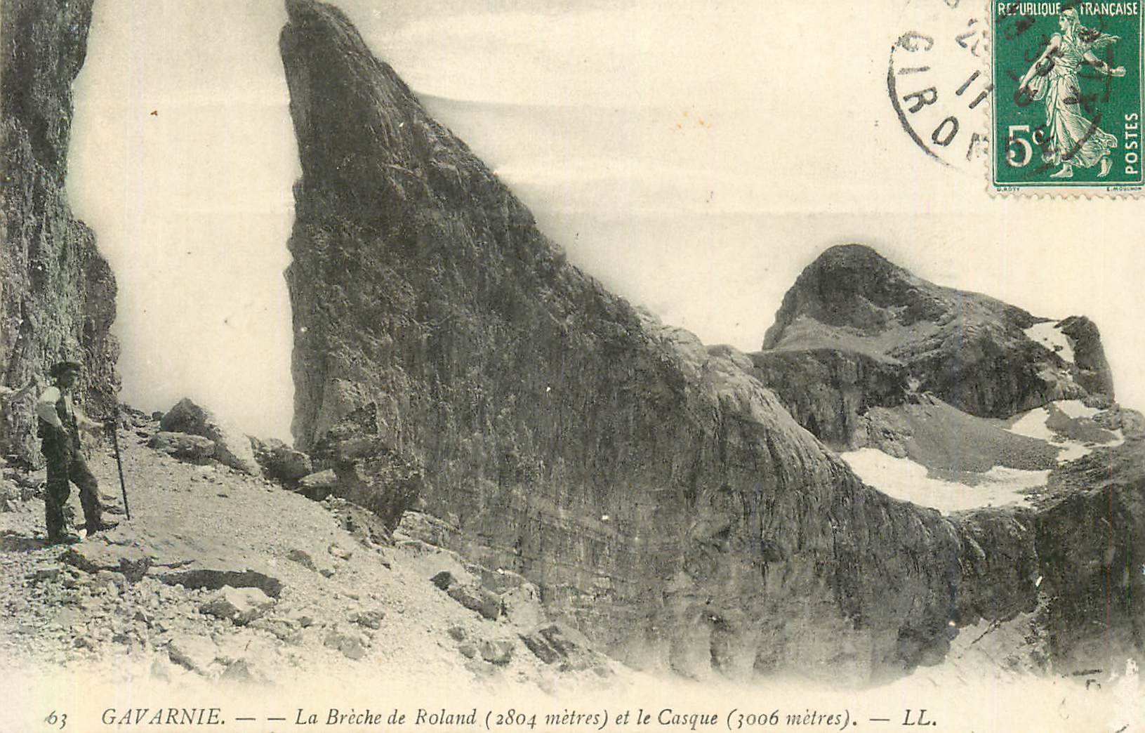 CPA Gavarnie La Breche de Roland (2804 m) et le Casque (3006 m)
