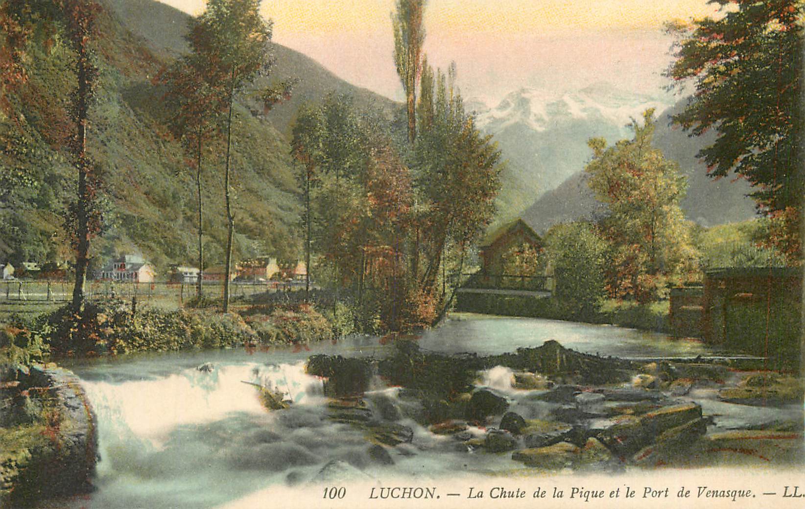 CPA Luchon La Chute de la Pique et le Port de Venasque