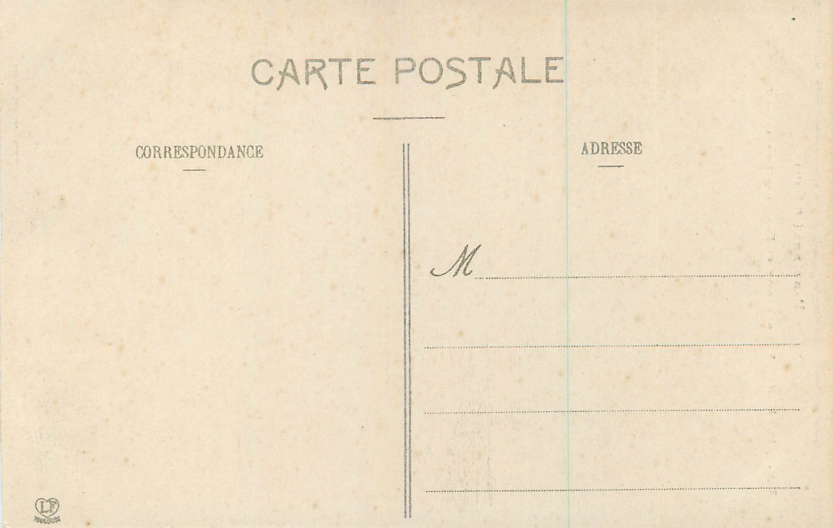 Luchon — Vue générale et fond des montagnes frontières — Phototypie Labouche Frères, Toulouse, série 1 — Rückseite