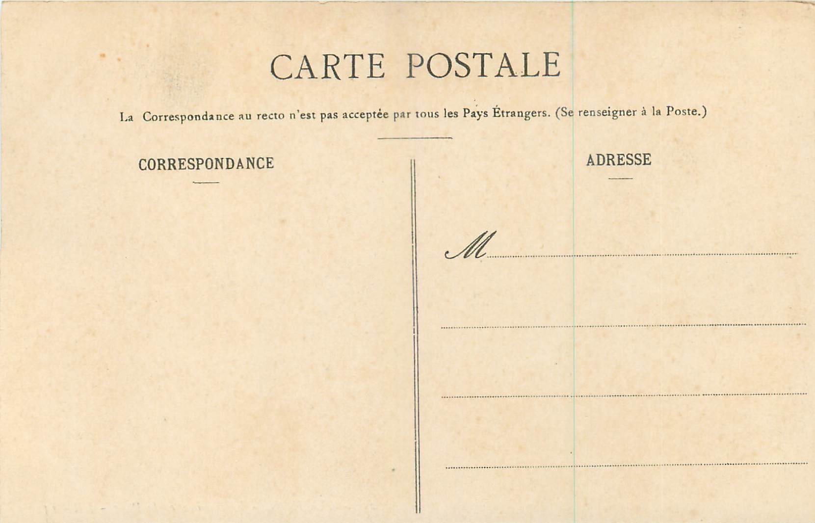 CPA Luchon Le Casino et le Parc — Rückseite