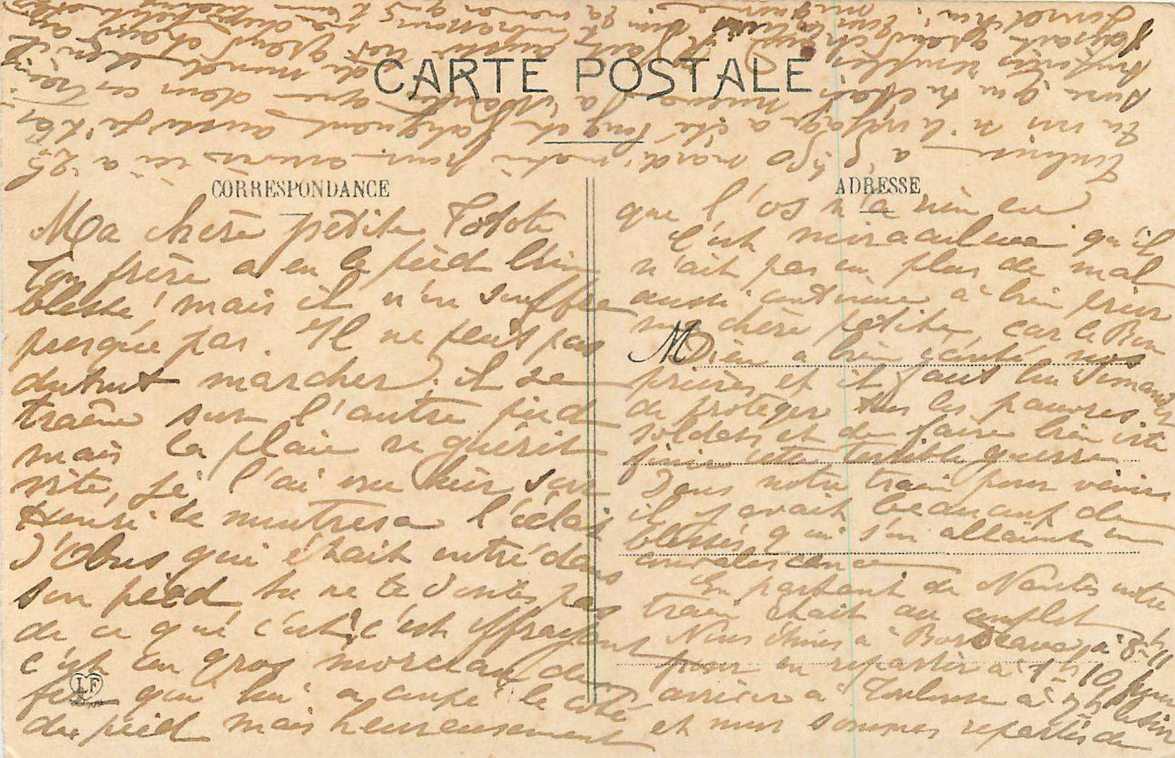 CPA Luchon Les Pyrenees Vue Generale — Rückseite