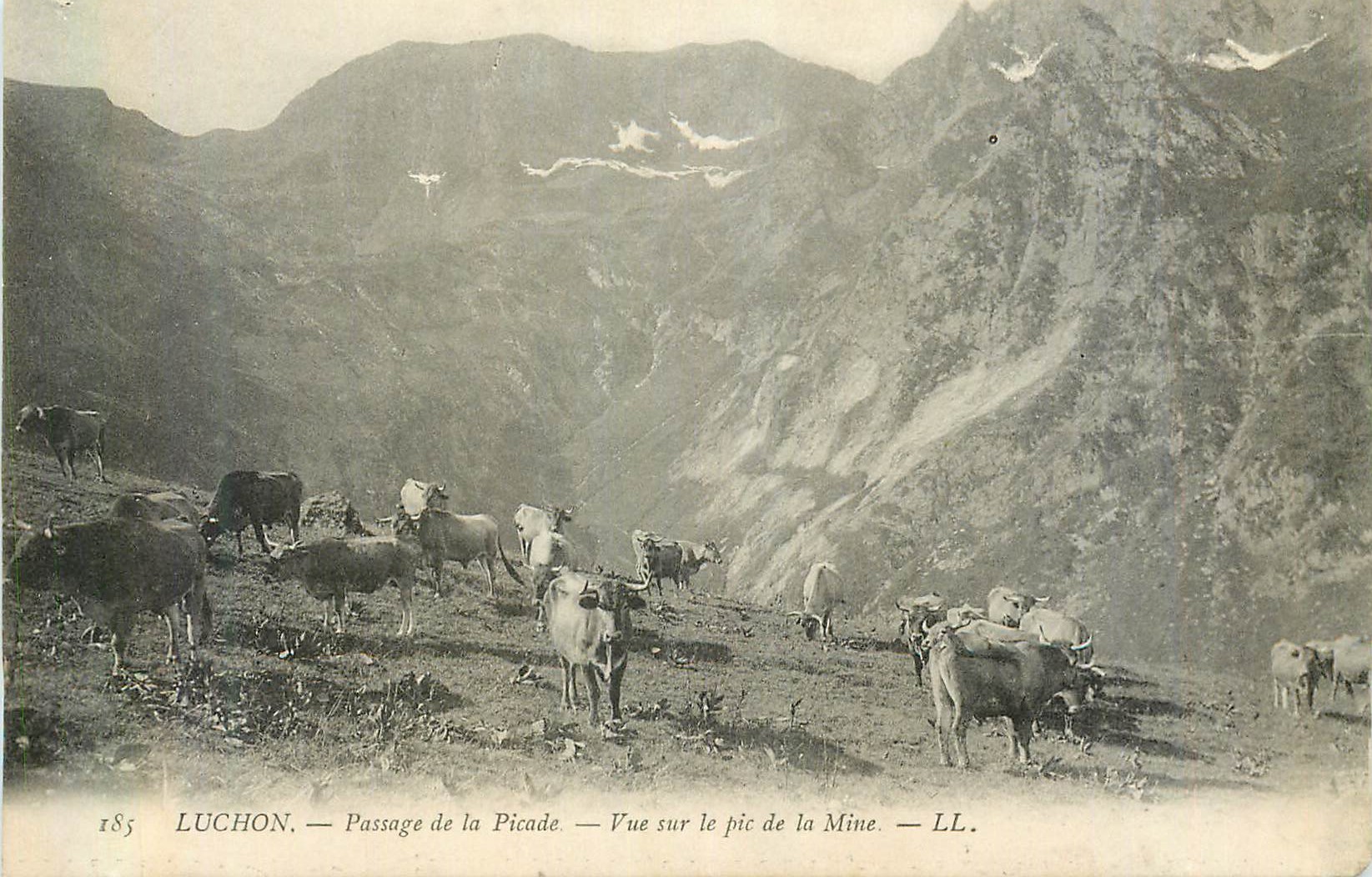 Luchon — Passage de la Picade — Vue sur le pic de la Mine — LL.