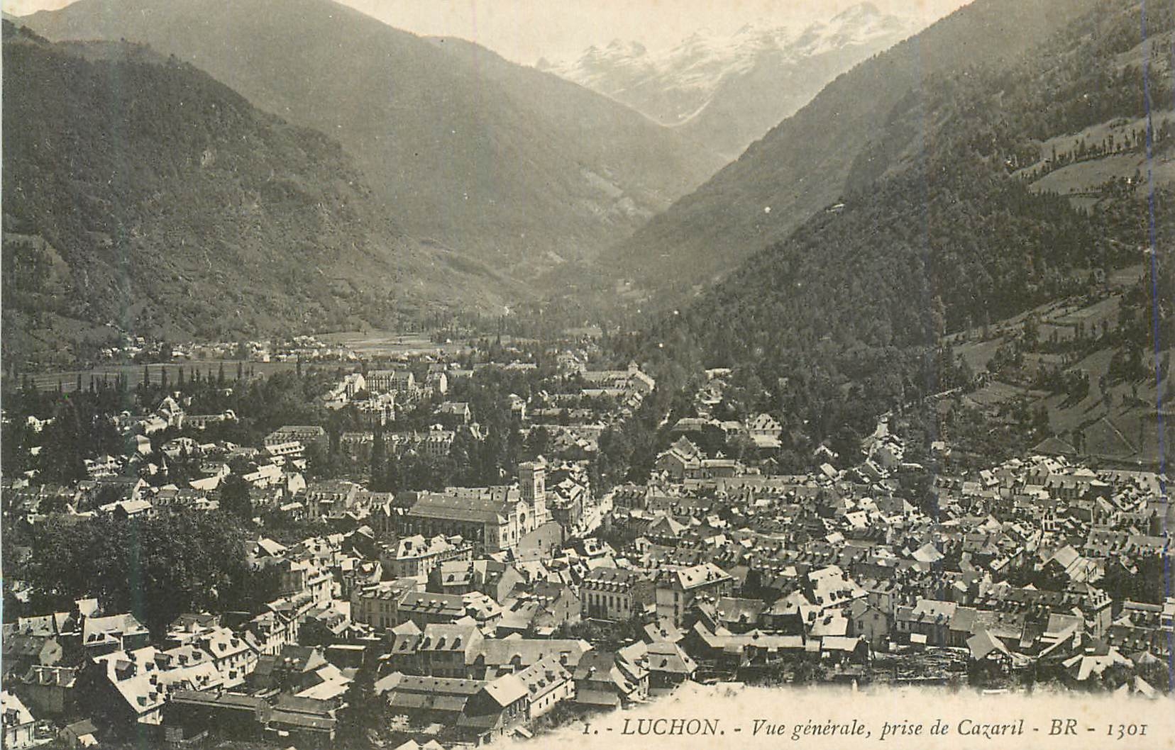 CPA Luchon Vue Generale prise de Cazaril