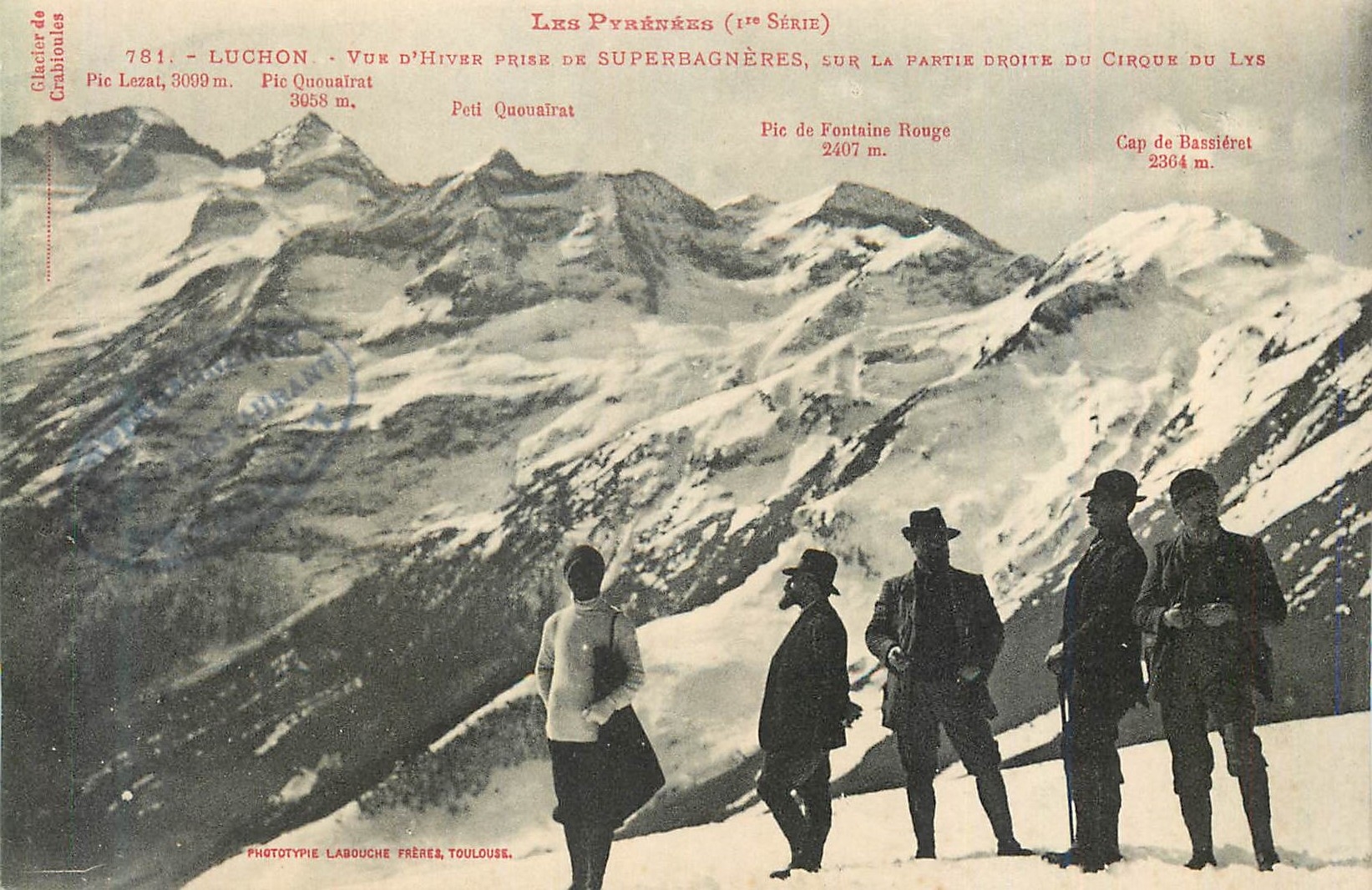 Vue d'hiver du Cirque du Lys - Superbagnères — Phototypie Labouche Frères, Toulouse, 1ère série