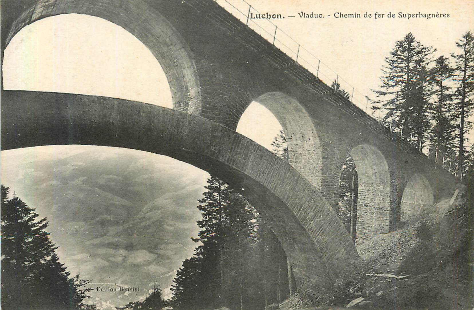 CPA Luchon Viaduc Chemin de Fer de Superbagneres