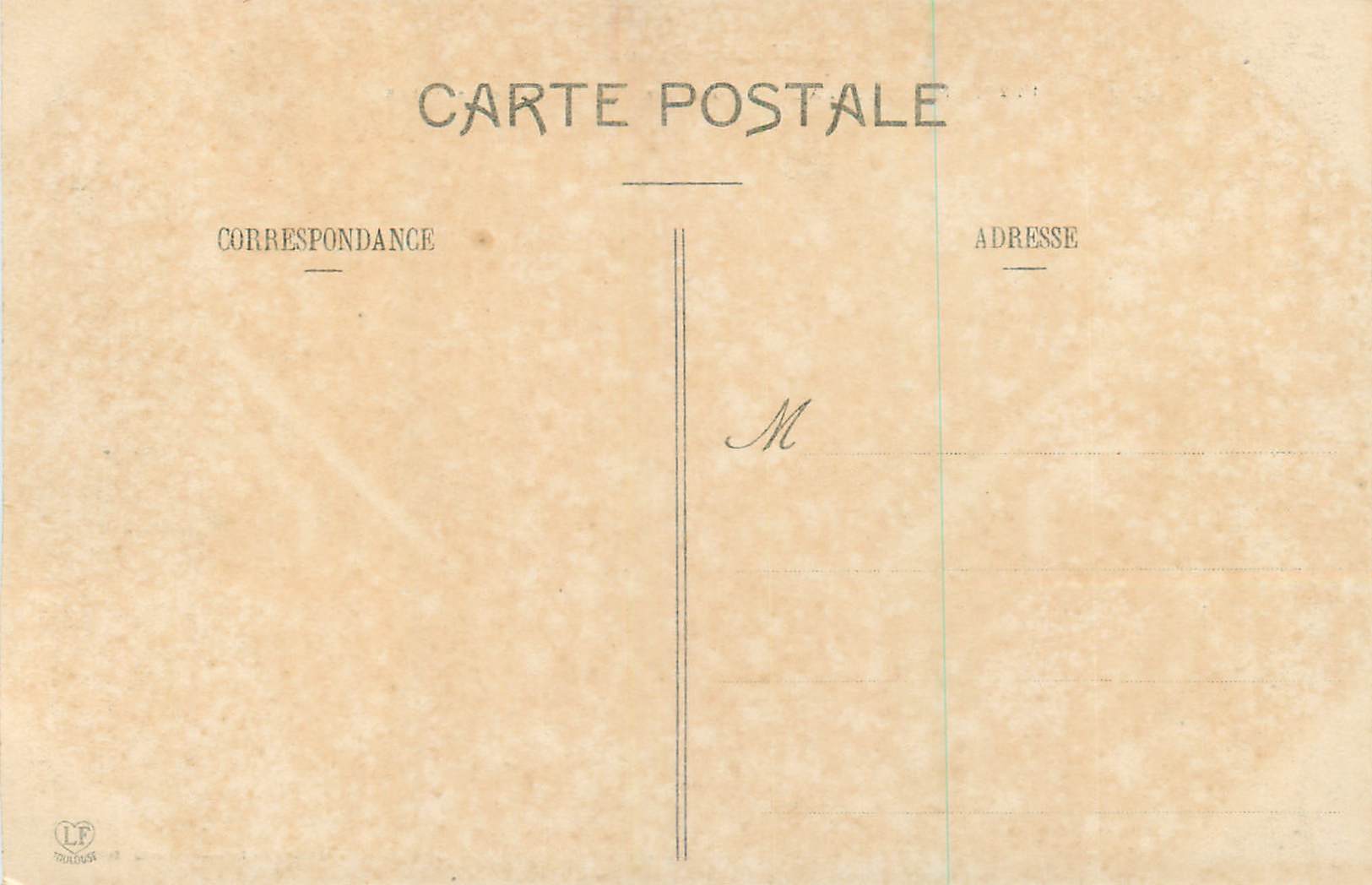 Montréjeau - Le Pont et le Haut de la Ville — Phototypie Labouche Frères, Toulouse — Rückseite