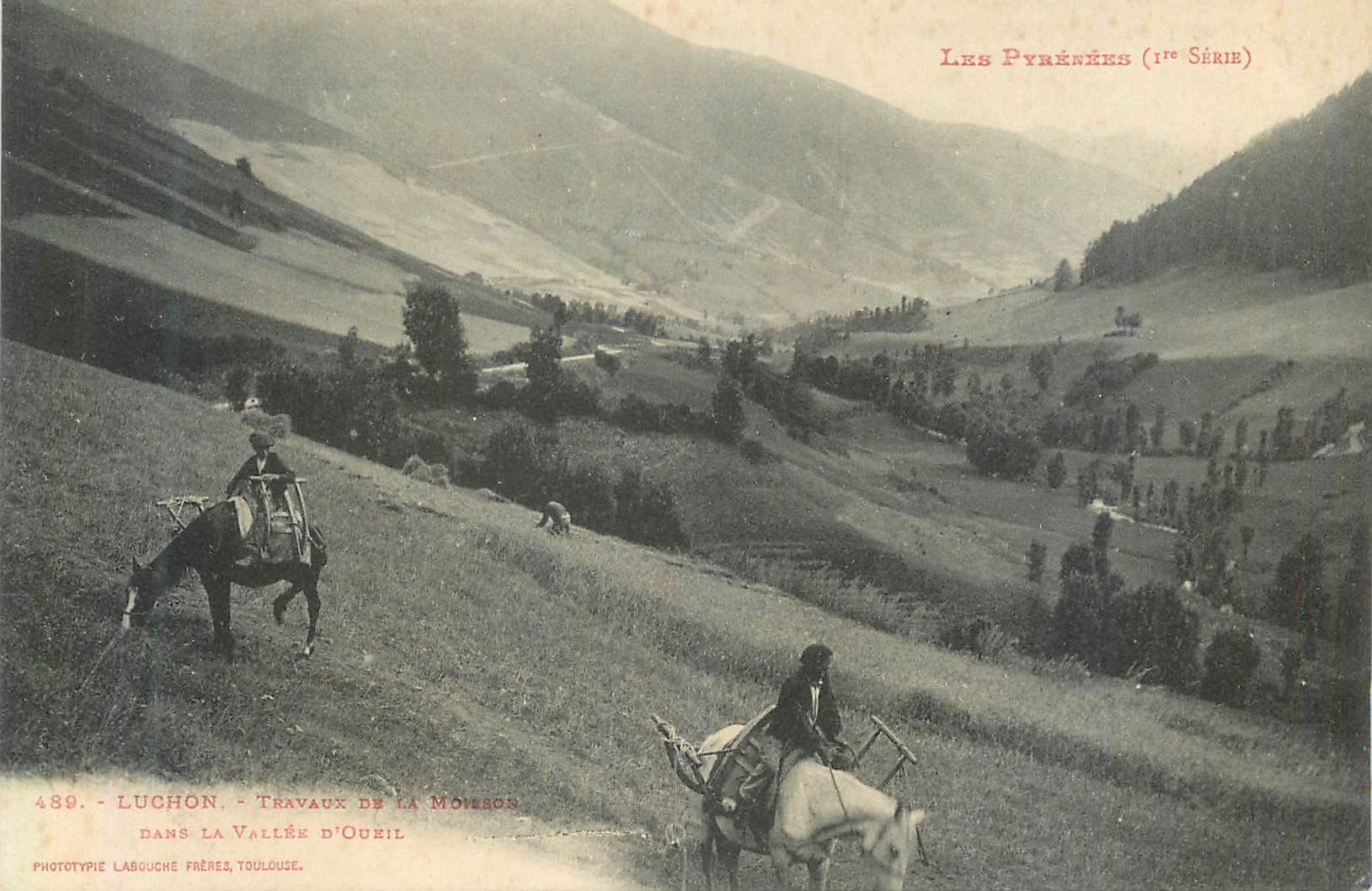 Luchon - Travaux de la Moirasso dans la Vallée d'Oueil — Les Pyrénées (1re Série) — Phototypie Labouche Frères, Toulouse
