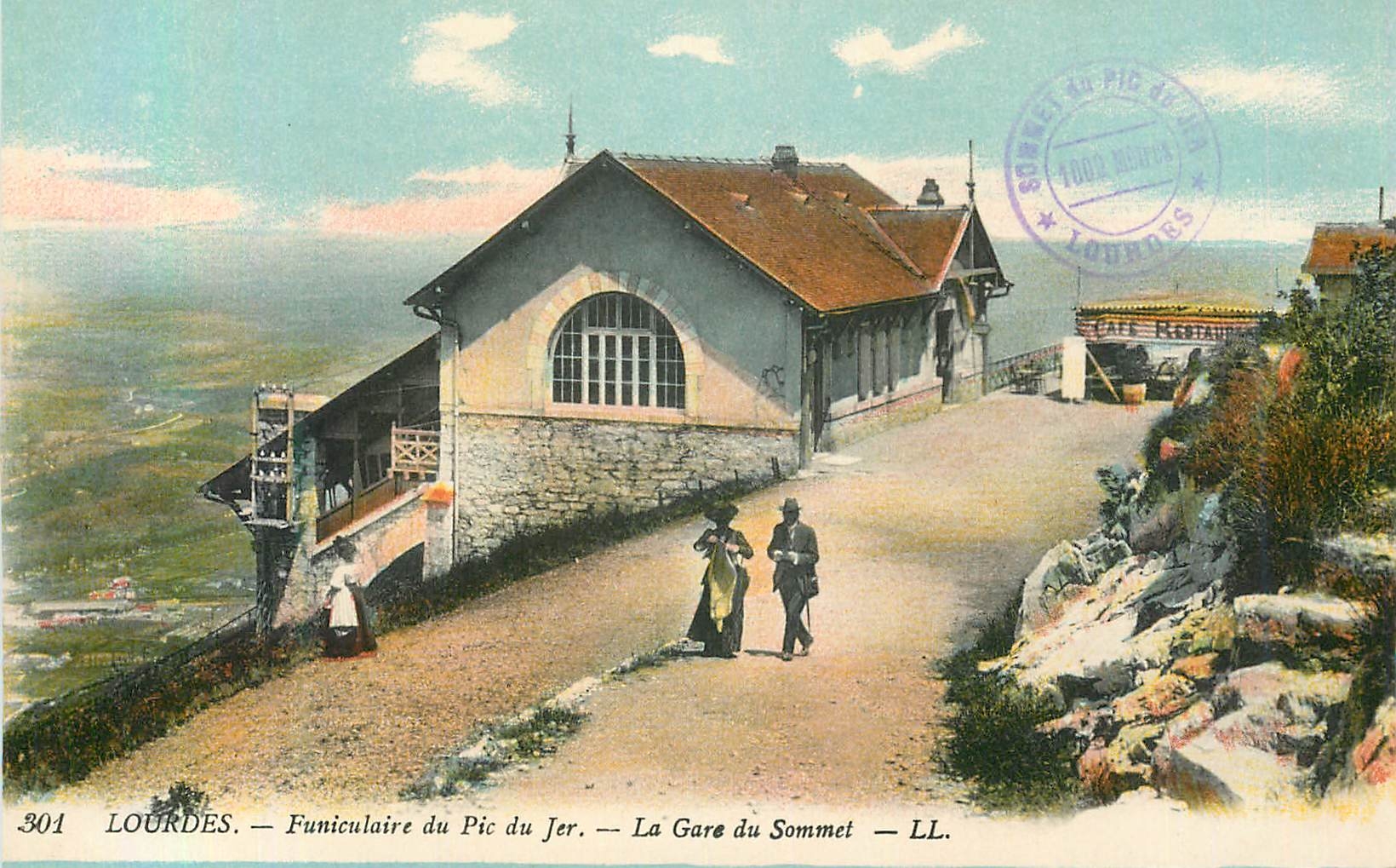 CPA Lourdes Funiculaire du Pic du Jer La Gare du Sommet