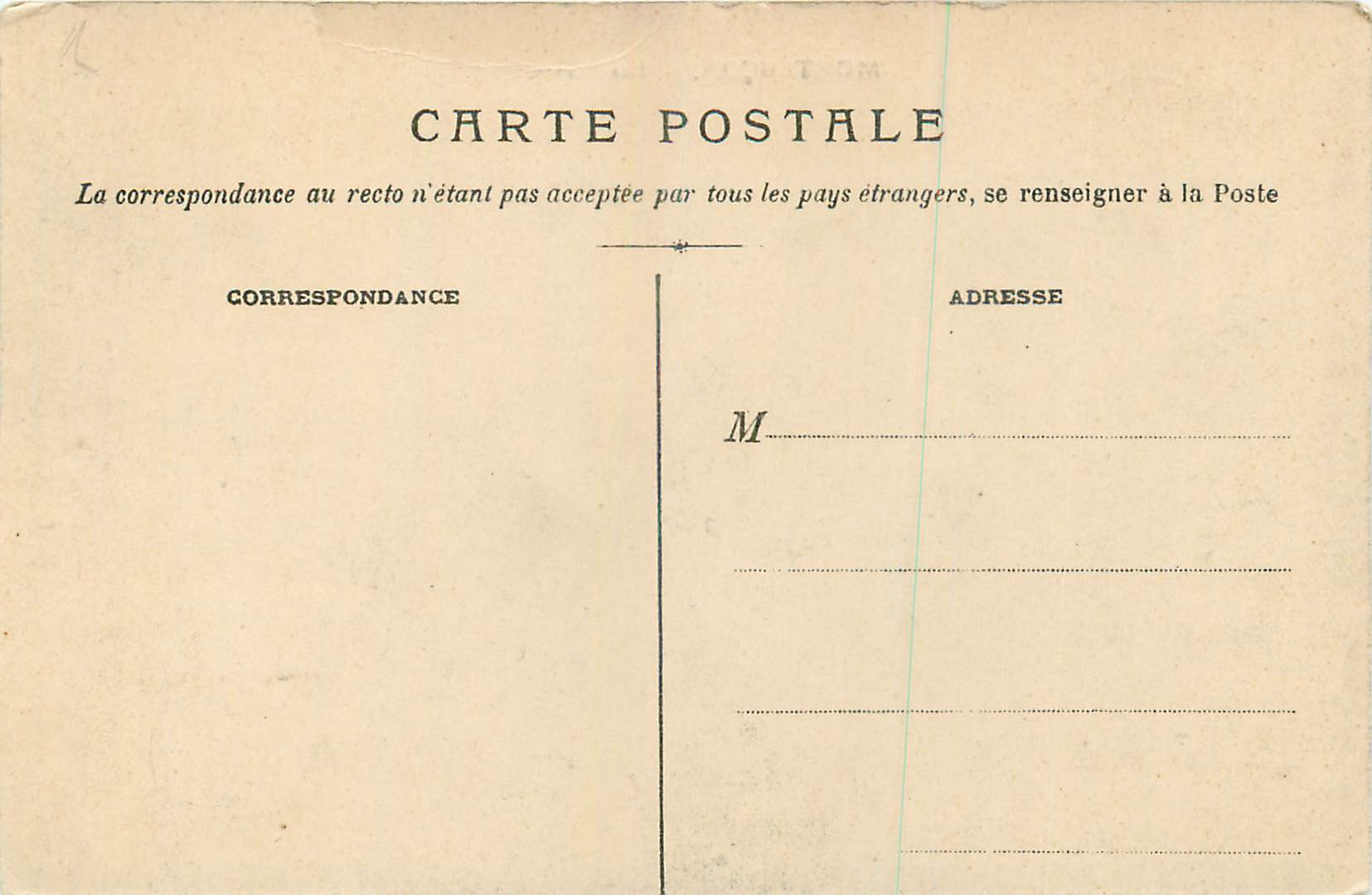 CPA Montlucon Les Lisinas — Rückseite