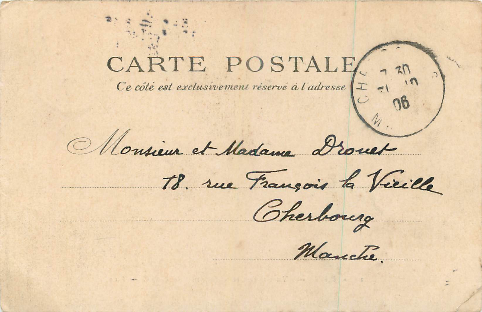 CPA Paris L'Eglise Sainte Madeleine — Verso