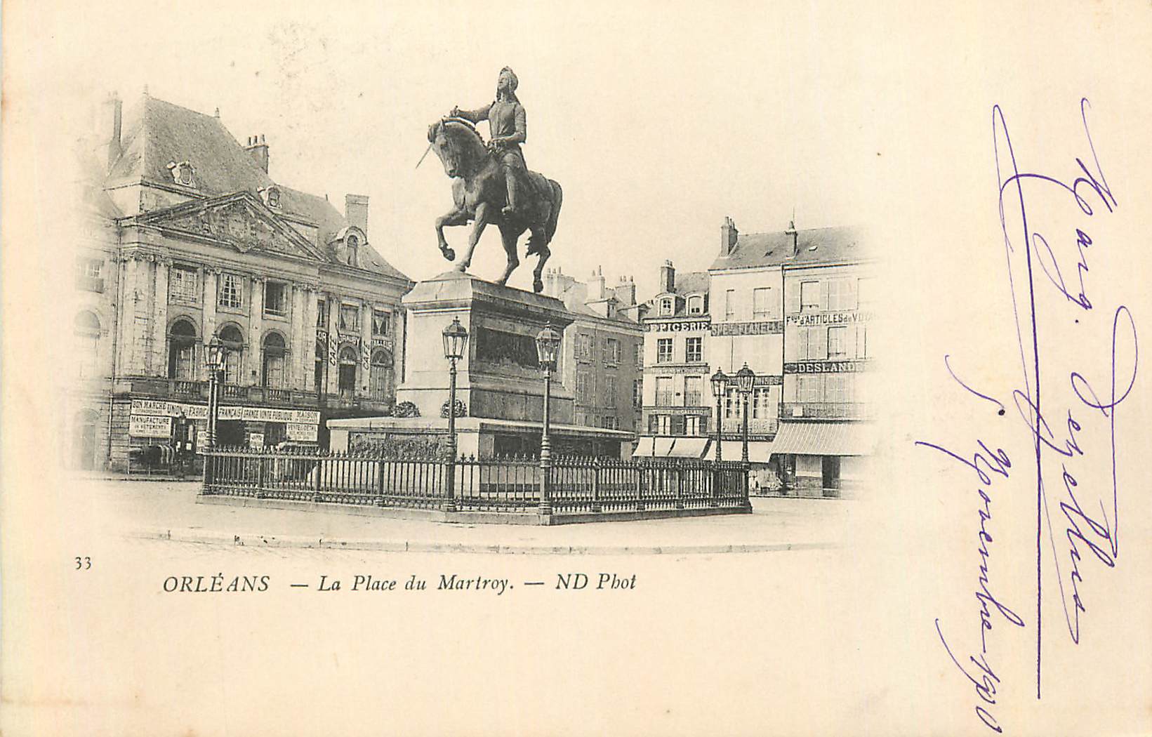 CPA Orleans La Place du Martroy (carte 1900)