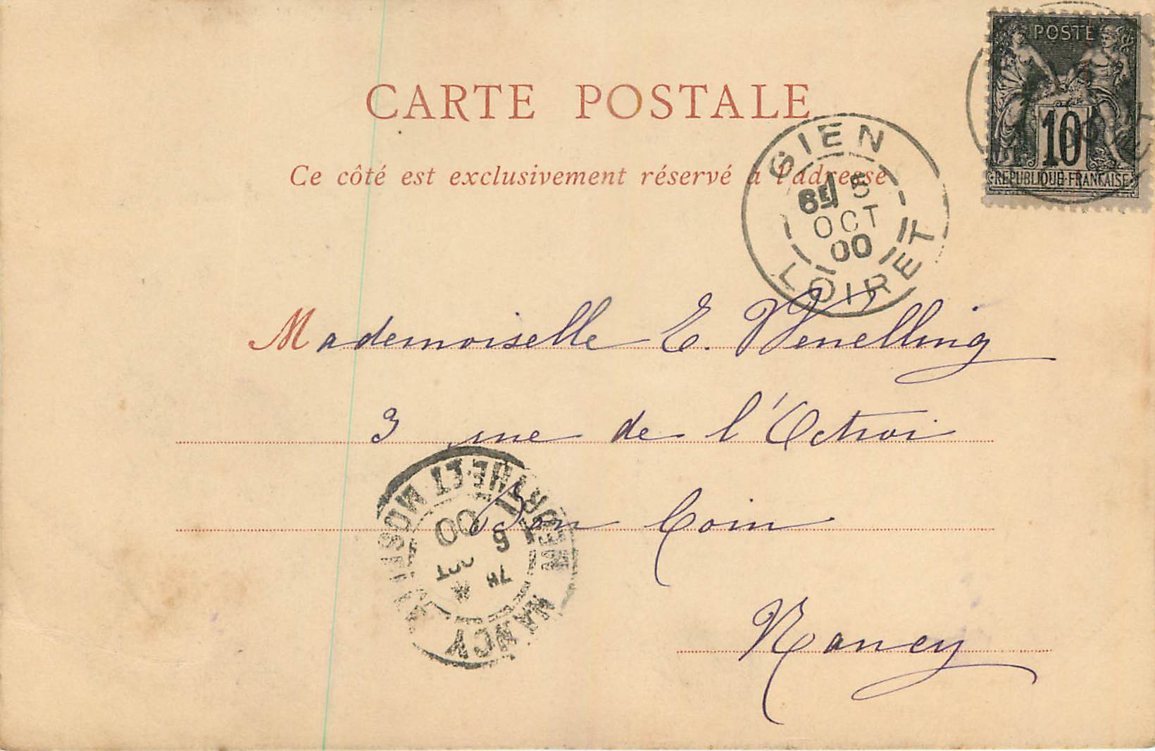 CPA Orleans Interieur de la Cathedrale (carte 1900) — Verso