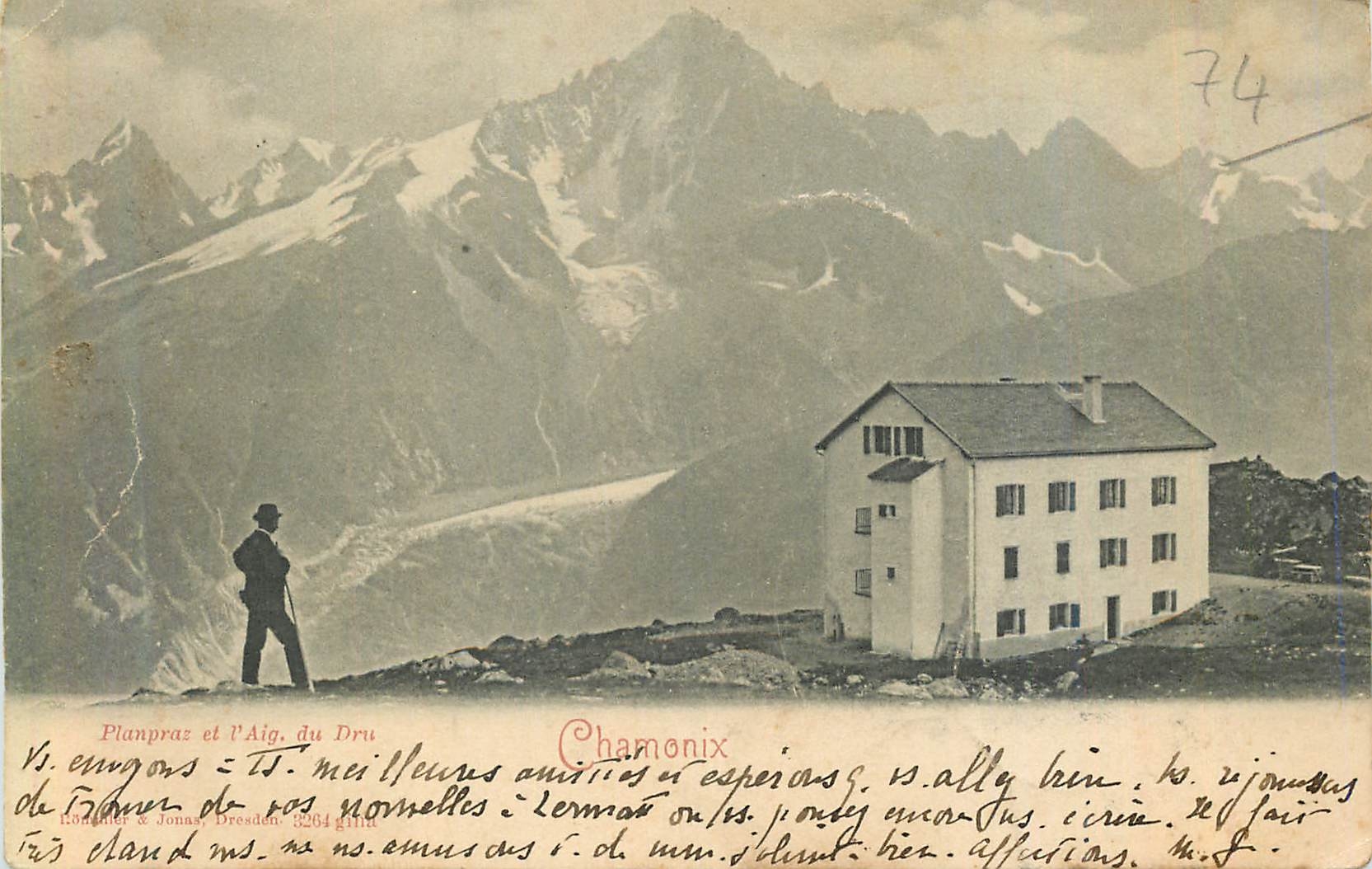 Planpraz et l'Aig du Dru — Chamonix — Éditeur : Estaguer & Jonas, Dresden, n°204