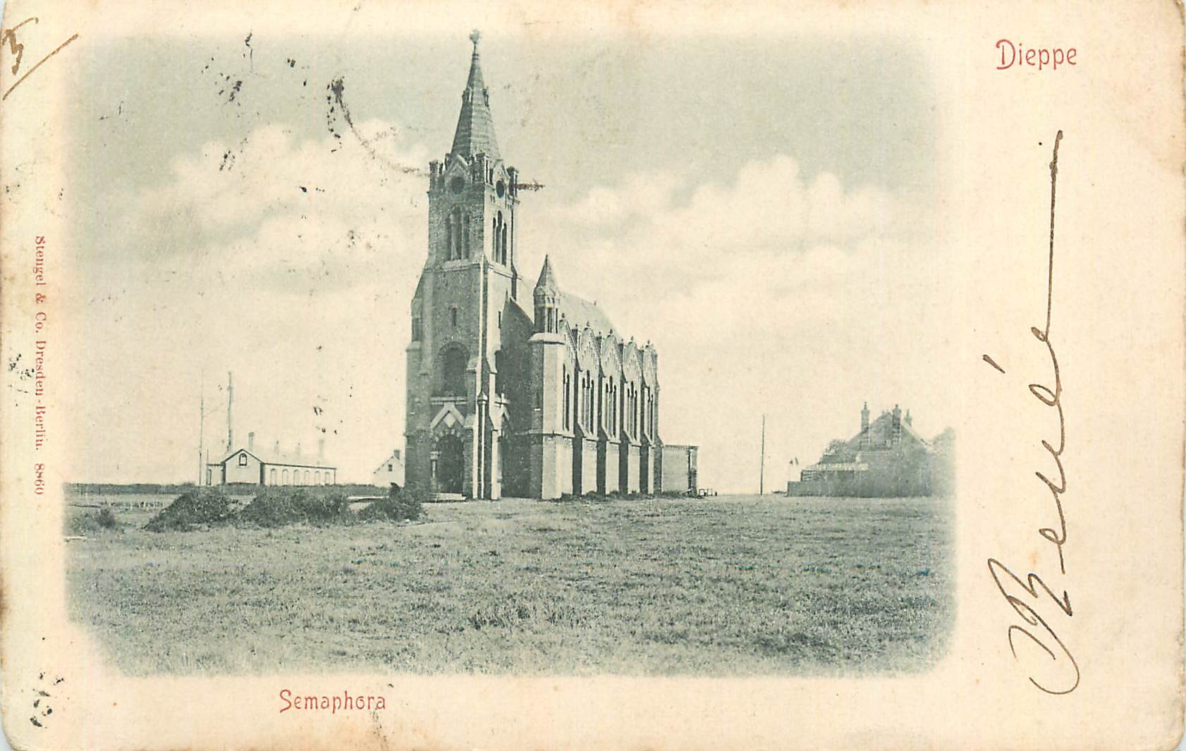 CPA Dieppe Semaphore (carte 1900)