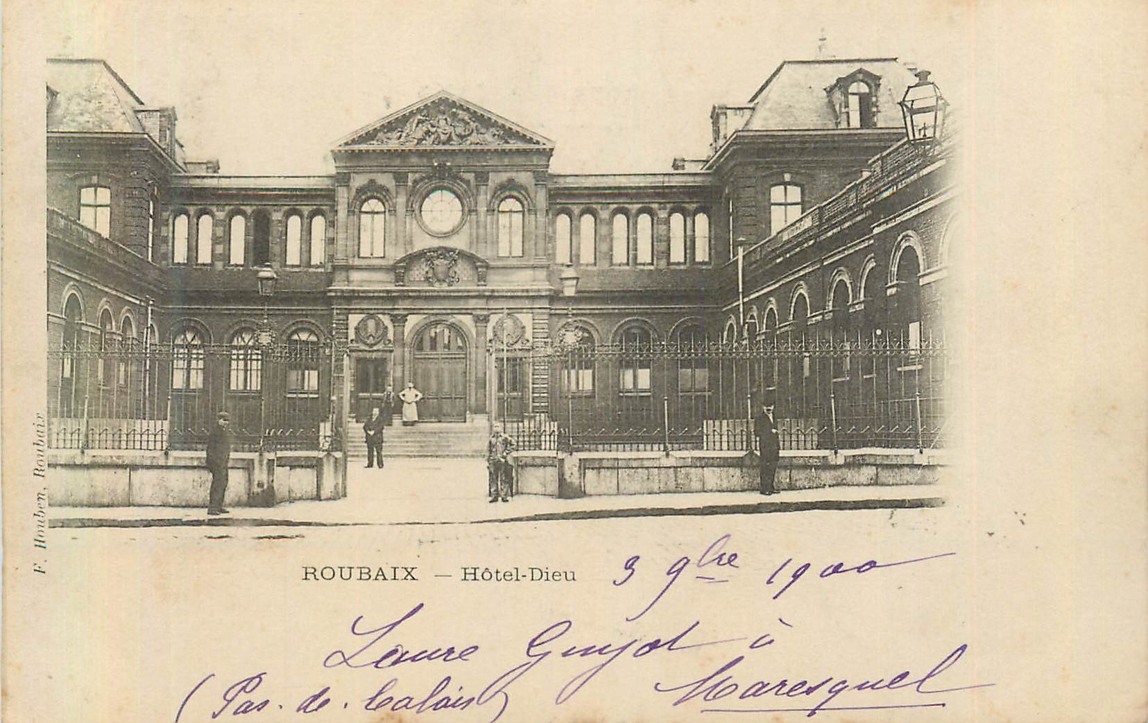 CPA Roubaix Hotel Dieu (carte 1900)