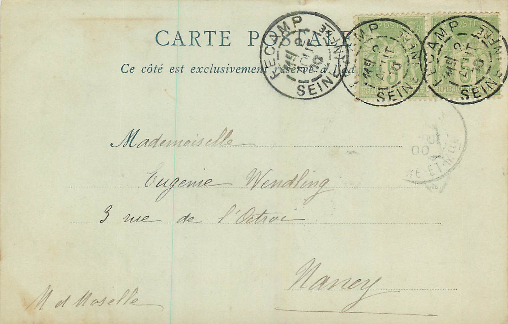 CPA Abbaye de Fecamp Le Reliquaire du Saint Sang (carte 1900) — Rückseite