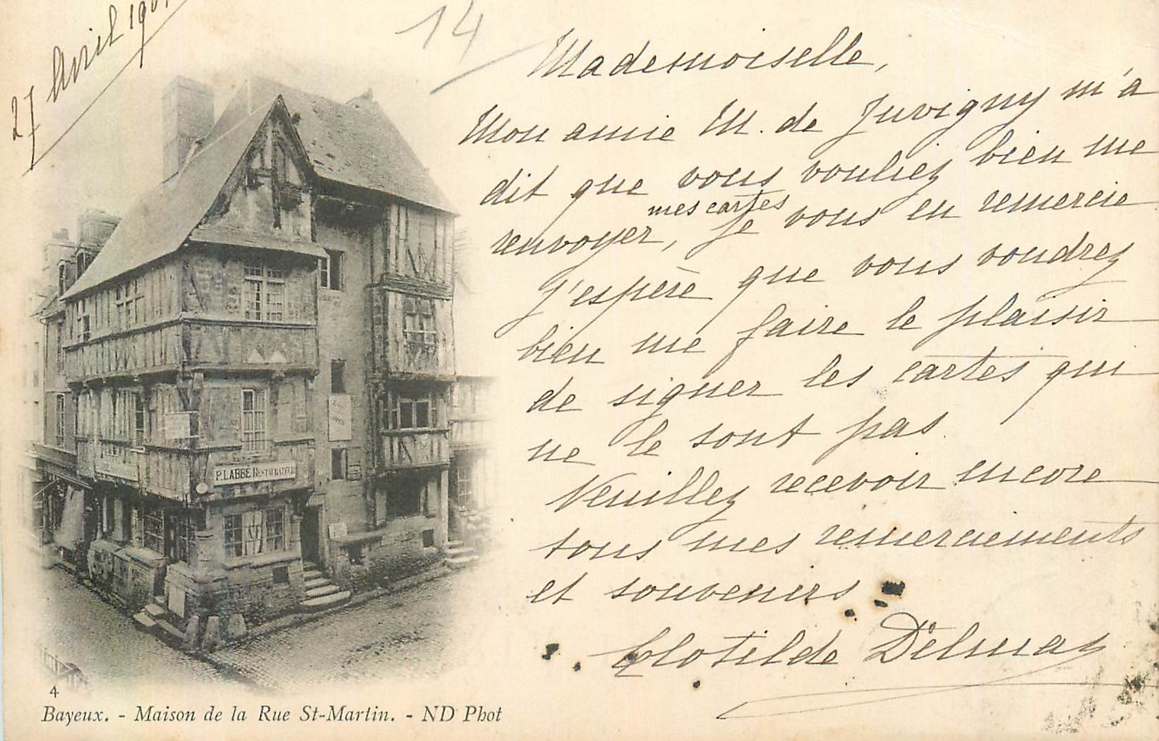 Bayeux - Maison de la Rue St-Martin — ND Phot, n°4